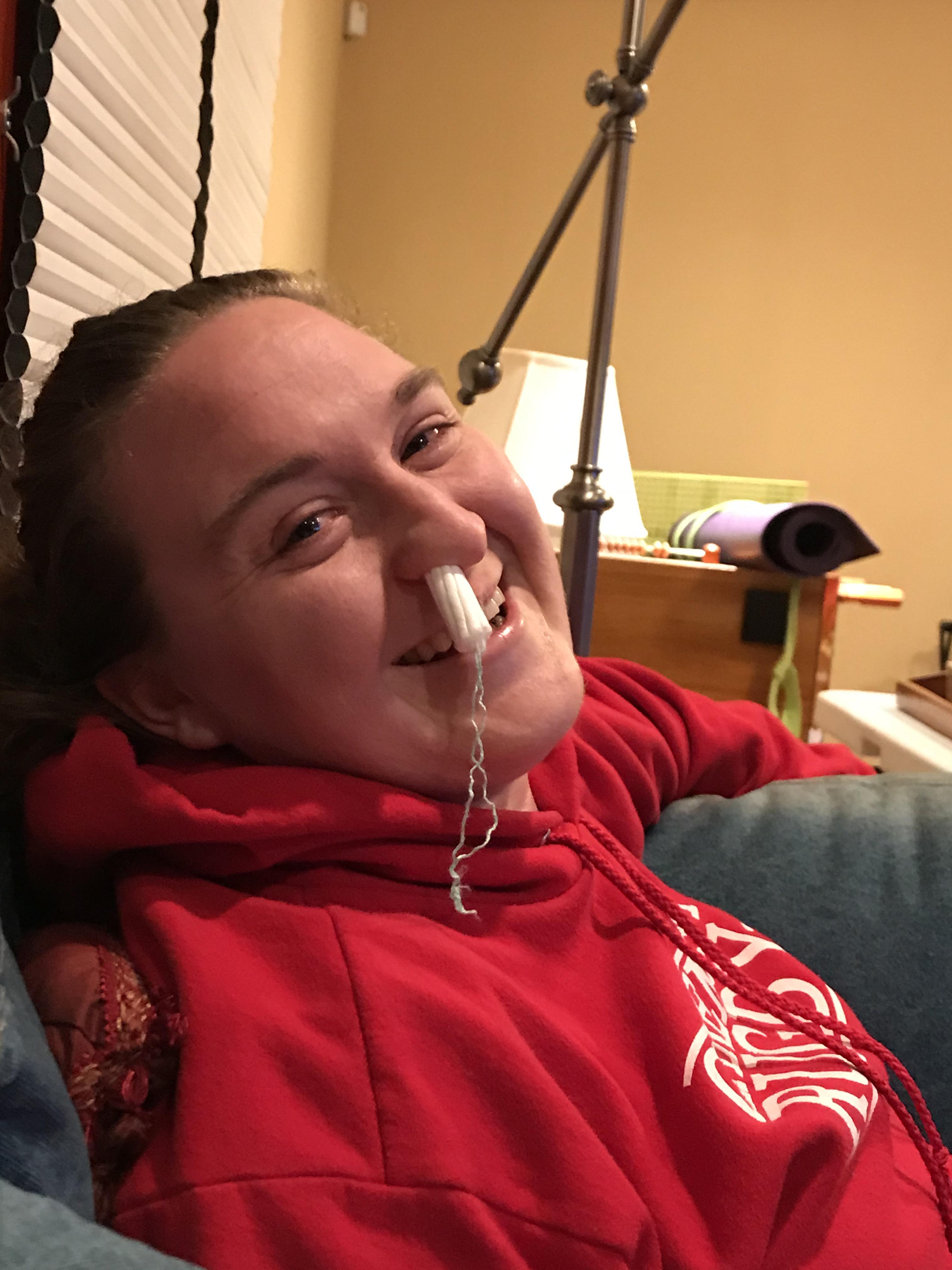 I pulled a “she’s the man” to stop a bloody nose. Shockingly, it worked