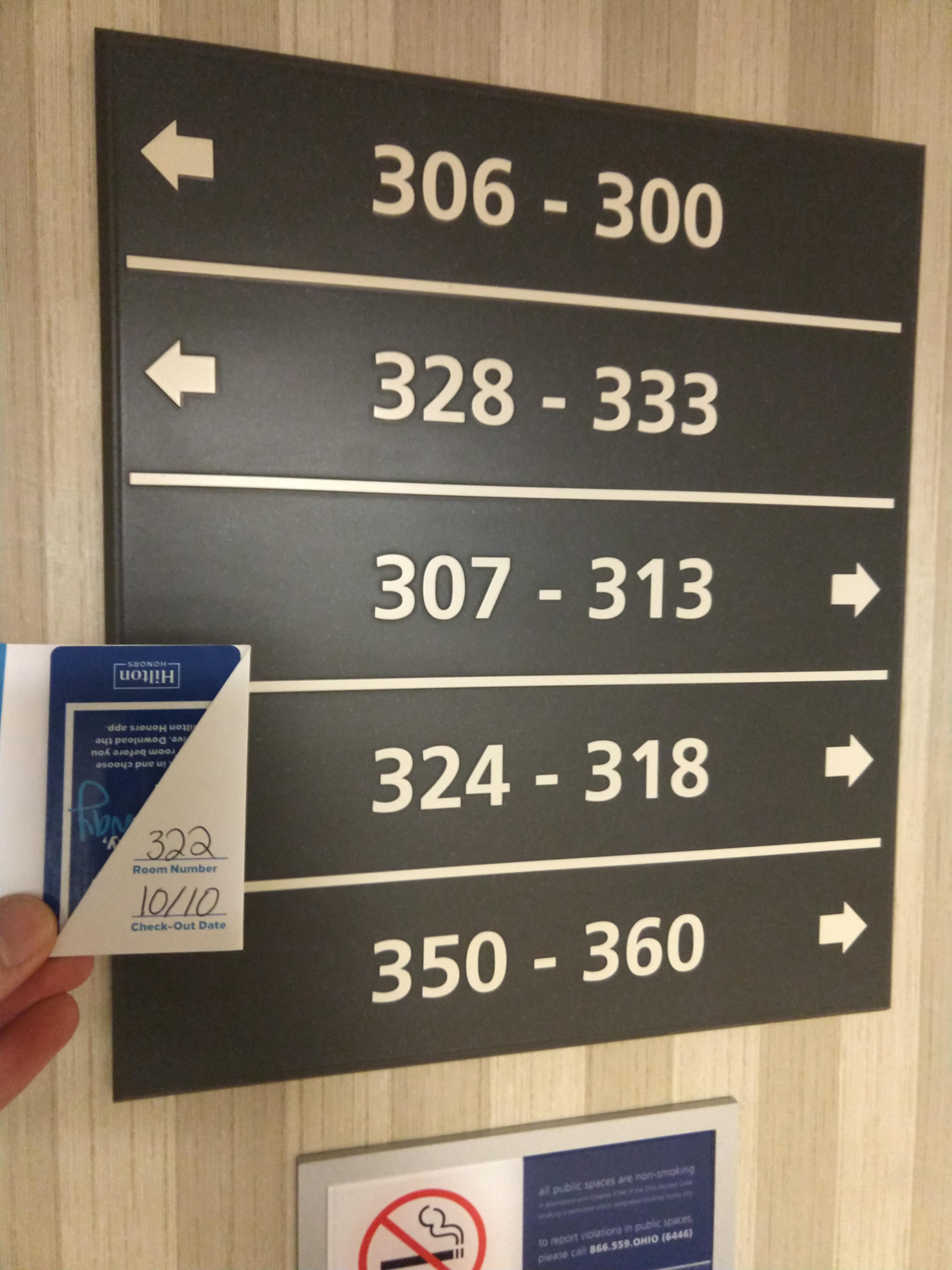 Forward and reverse room numbers directions Hampton Inn r/CrappyDesign