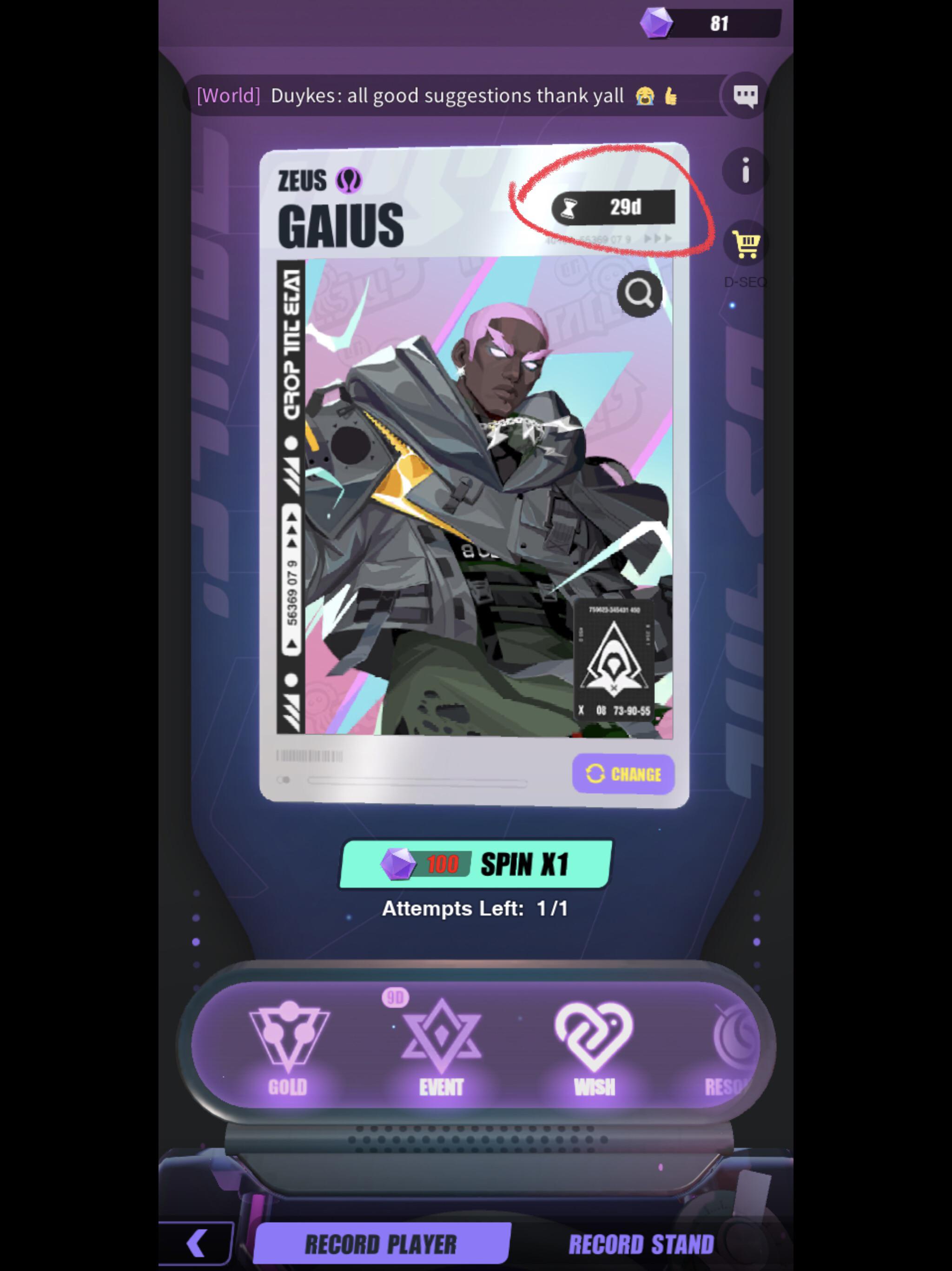 What does the timer mean? r/Dislyte