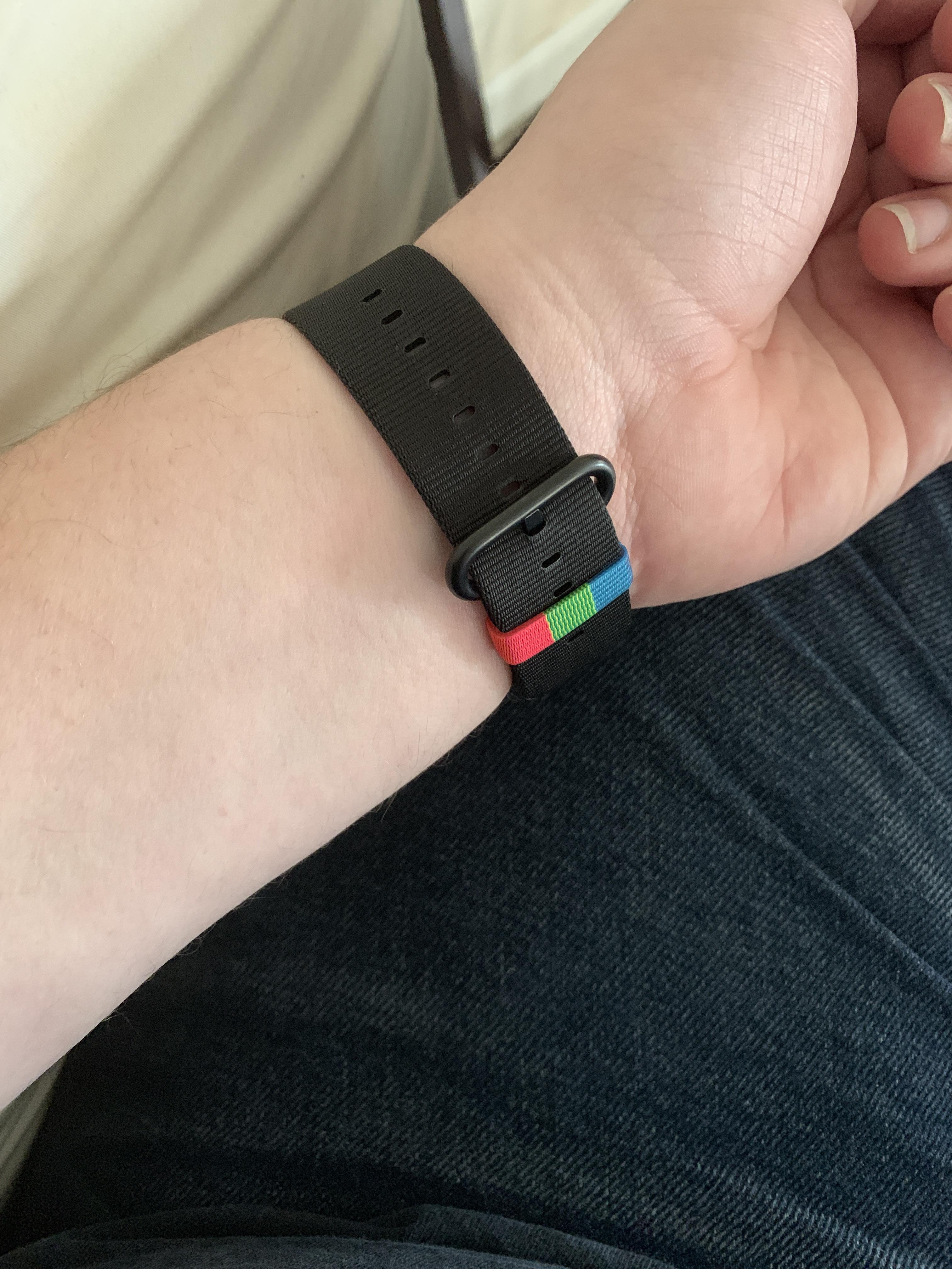 Finally got my watch band today. I really love it. So sleek looking