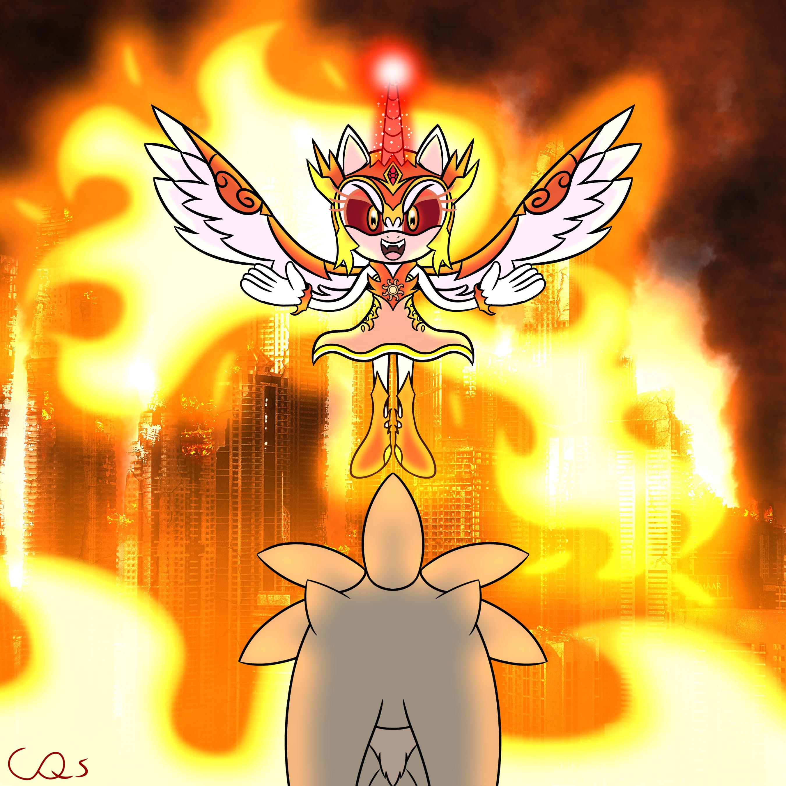 Made a little Sonic x MLP crossover art with Silver the Hedgehog and a