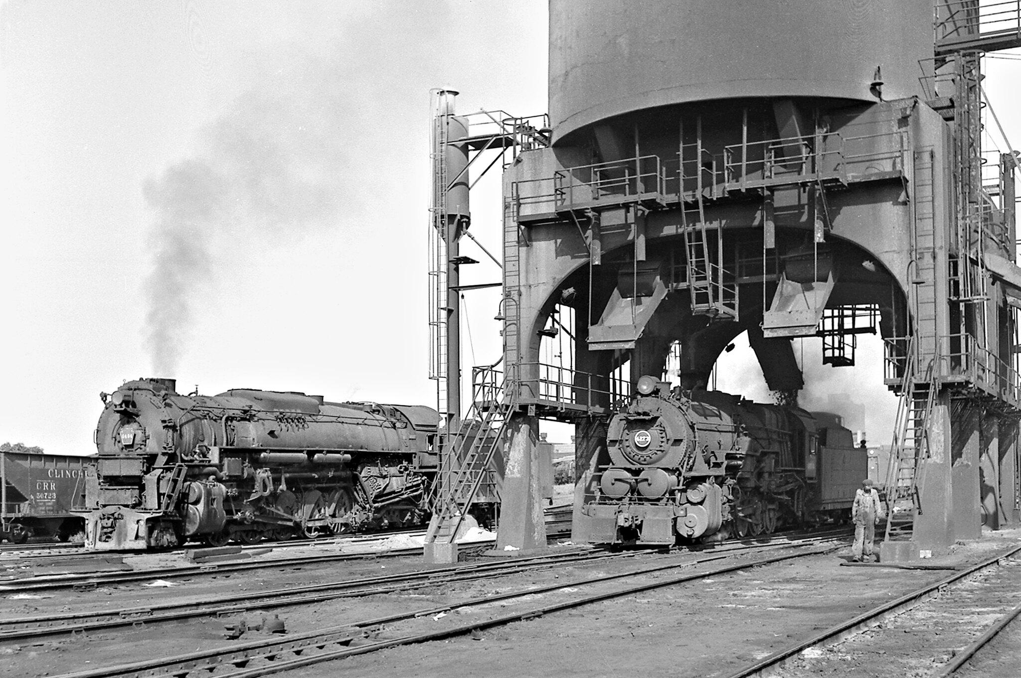 Pennsylvania Railroad J1 class 2104s and I1 class 2100s are readied