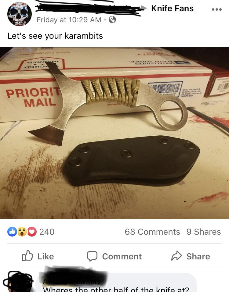 Facebook’s knife groups are something special. r/knifecringe