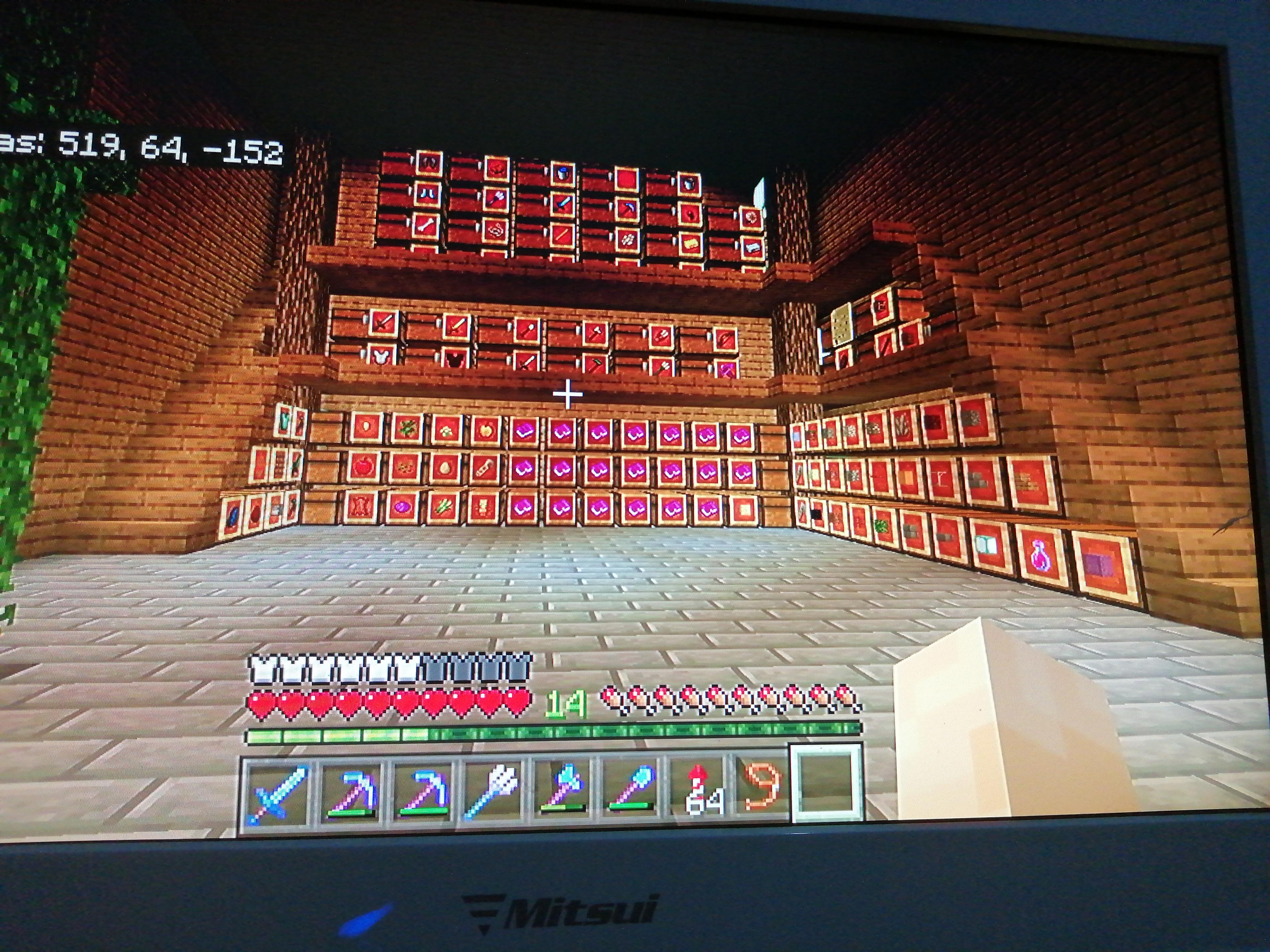 The final result of my chests room r/Minecraft