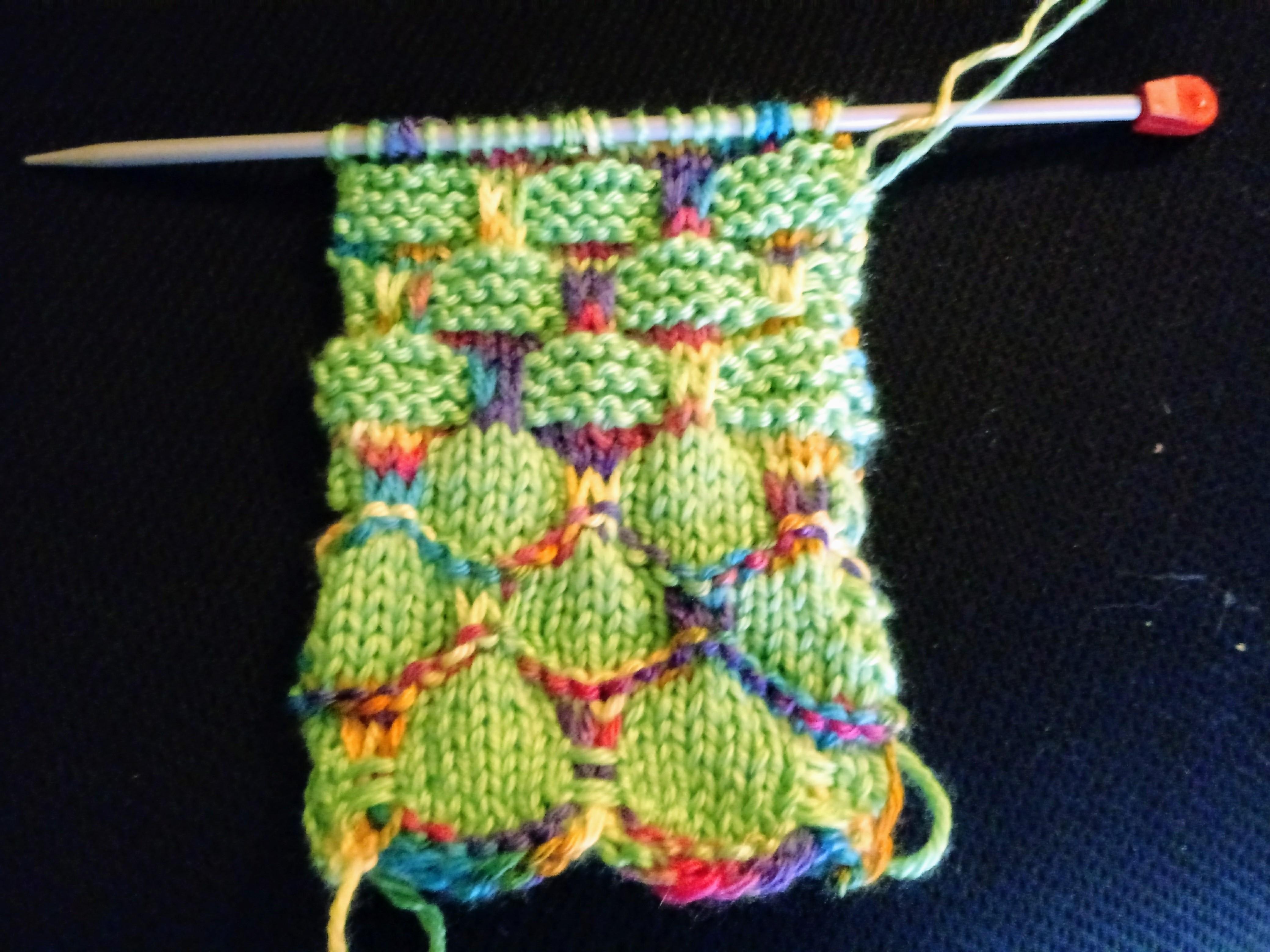 Dragon scales turned into dragon... bricks... r/knitting