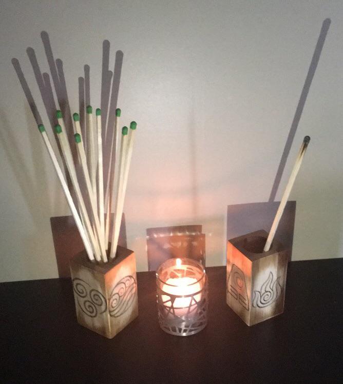I made these things to hold matches ) r/TheLastAirbender