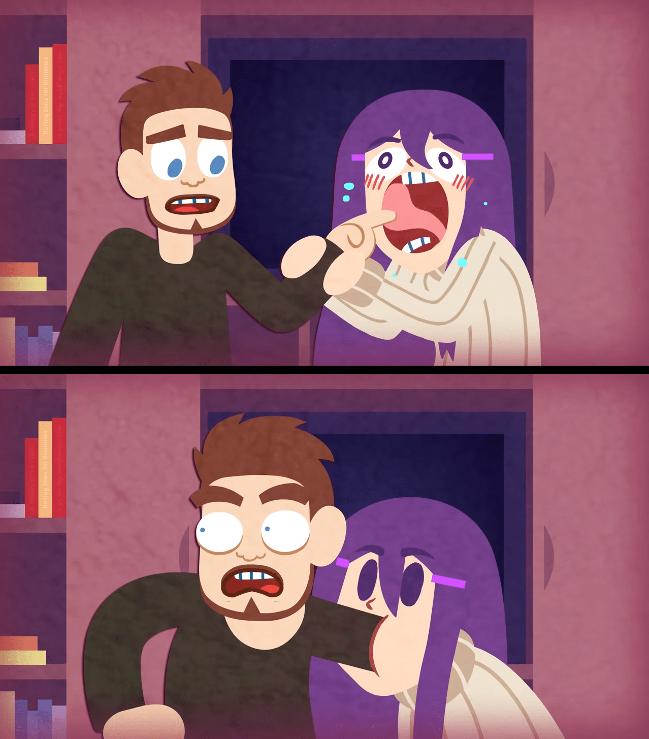 Every Yuri lover's dream (From Jacksepticeye's gameplay animation by GrittySugar) r/DDLC