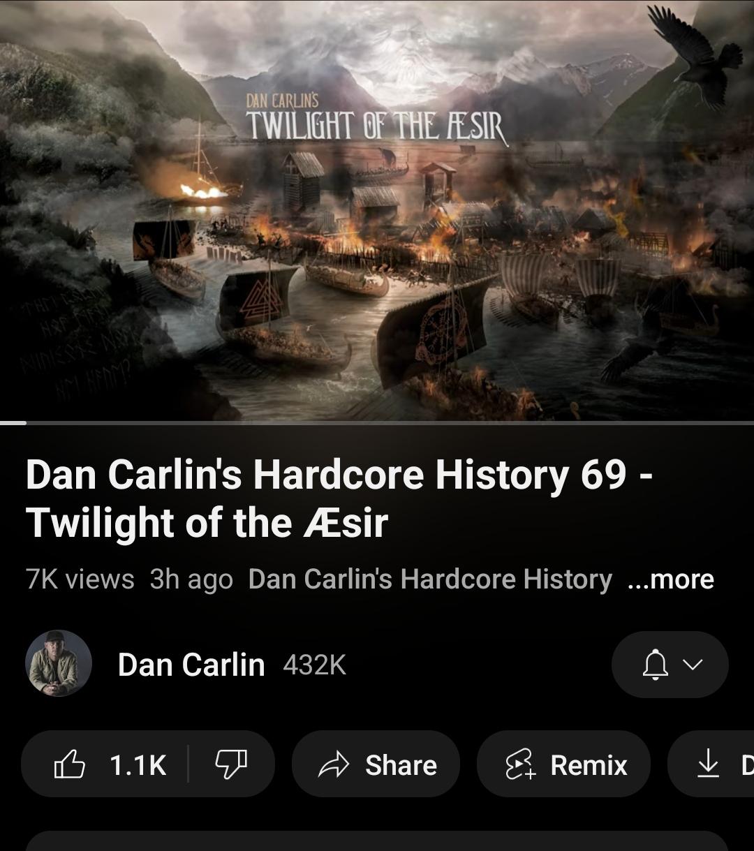 hardcore history returns!! Great reason to bring Dan back on the pod. r/JoeRogan
