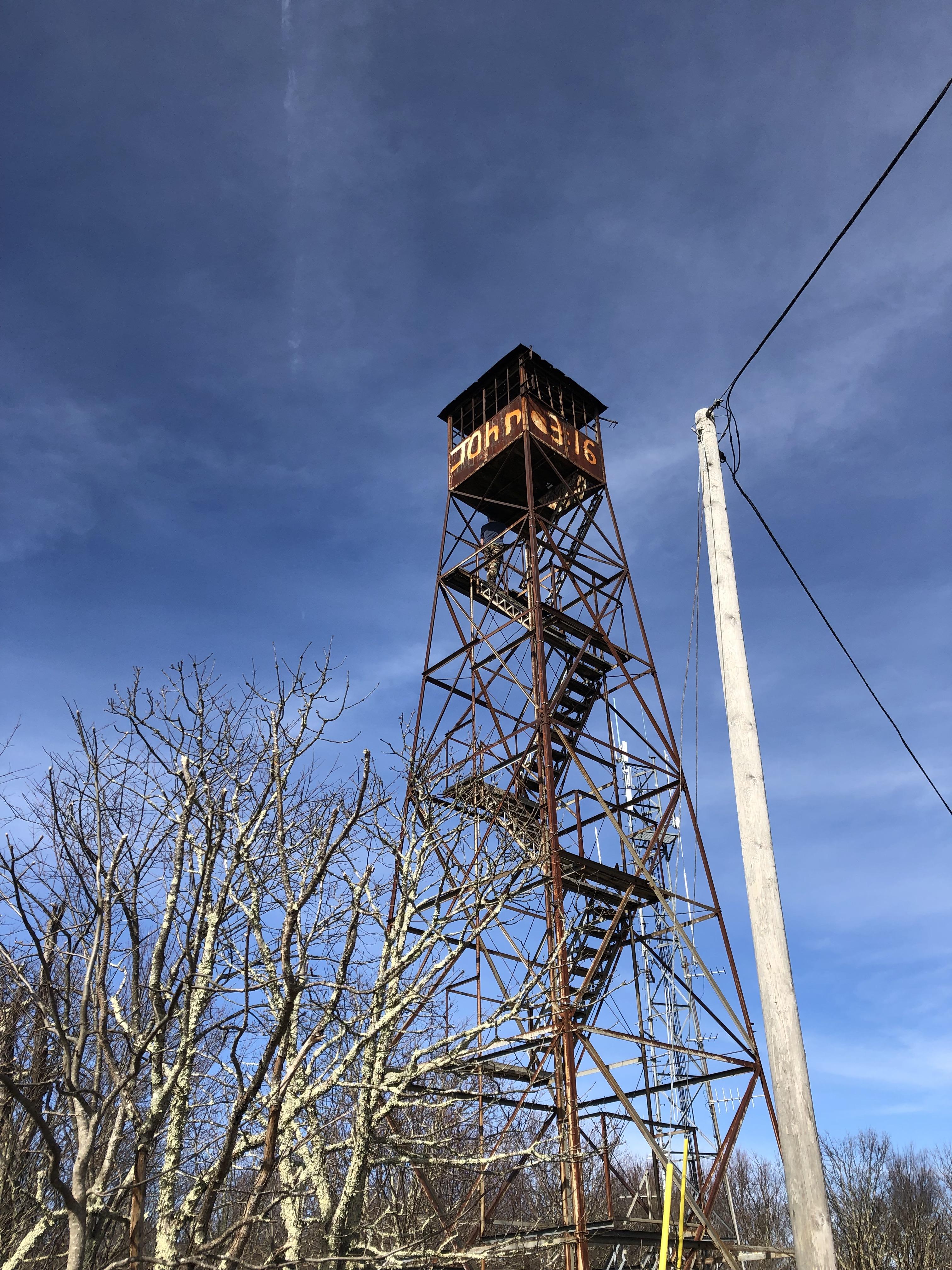 Abandoned forest service fire tower. The view from the top was