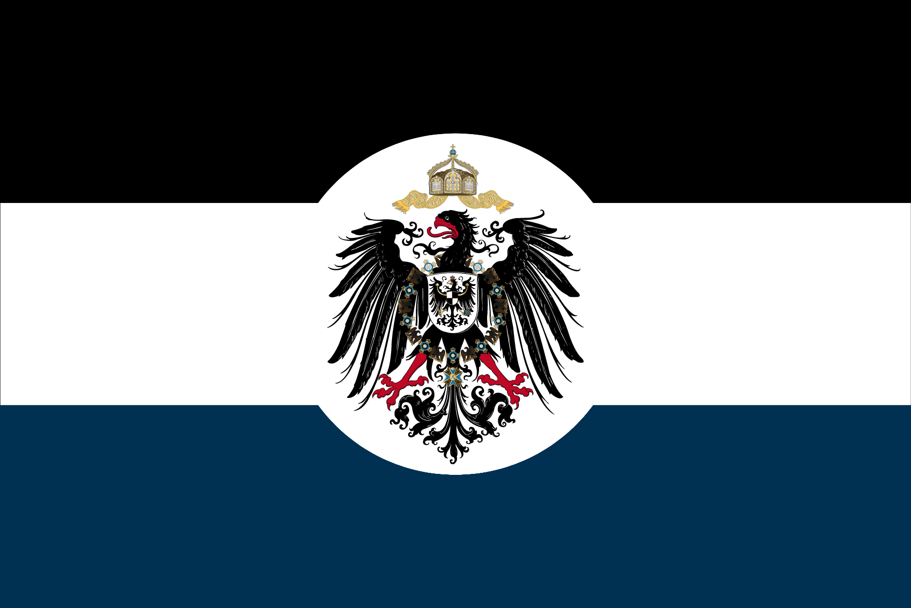 Alternate German Empire Flag but with Prussian Blue r/vexillology