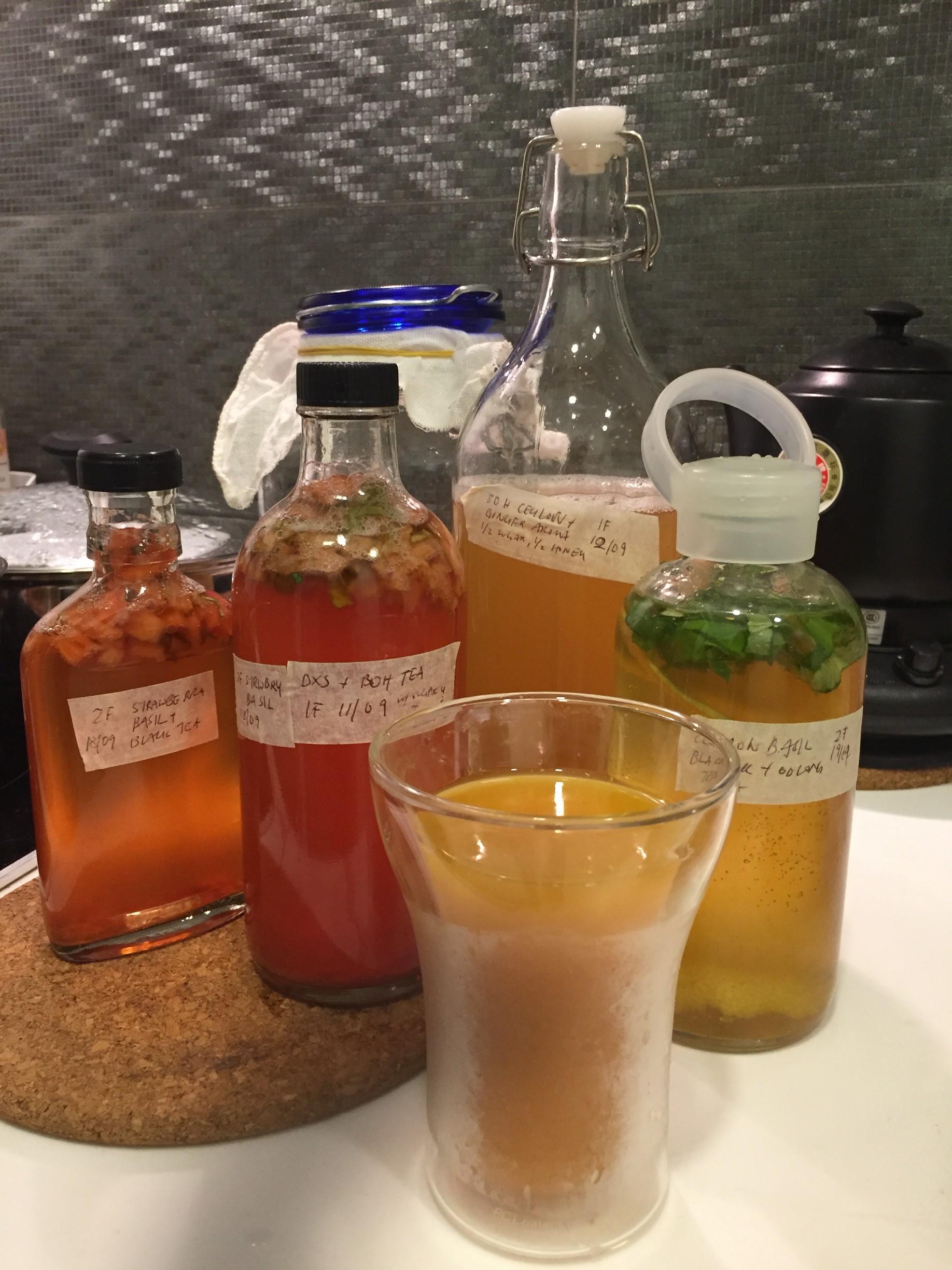 Meet the family strawberry basil, lemon basil, and a cold glass of