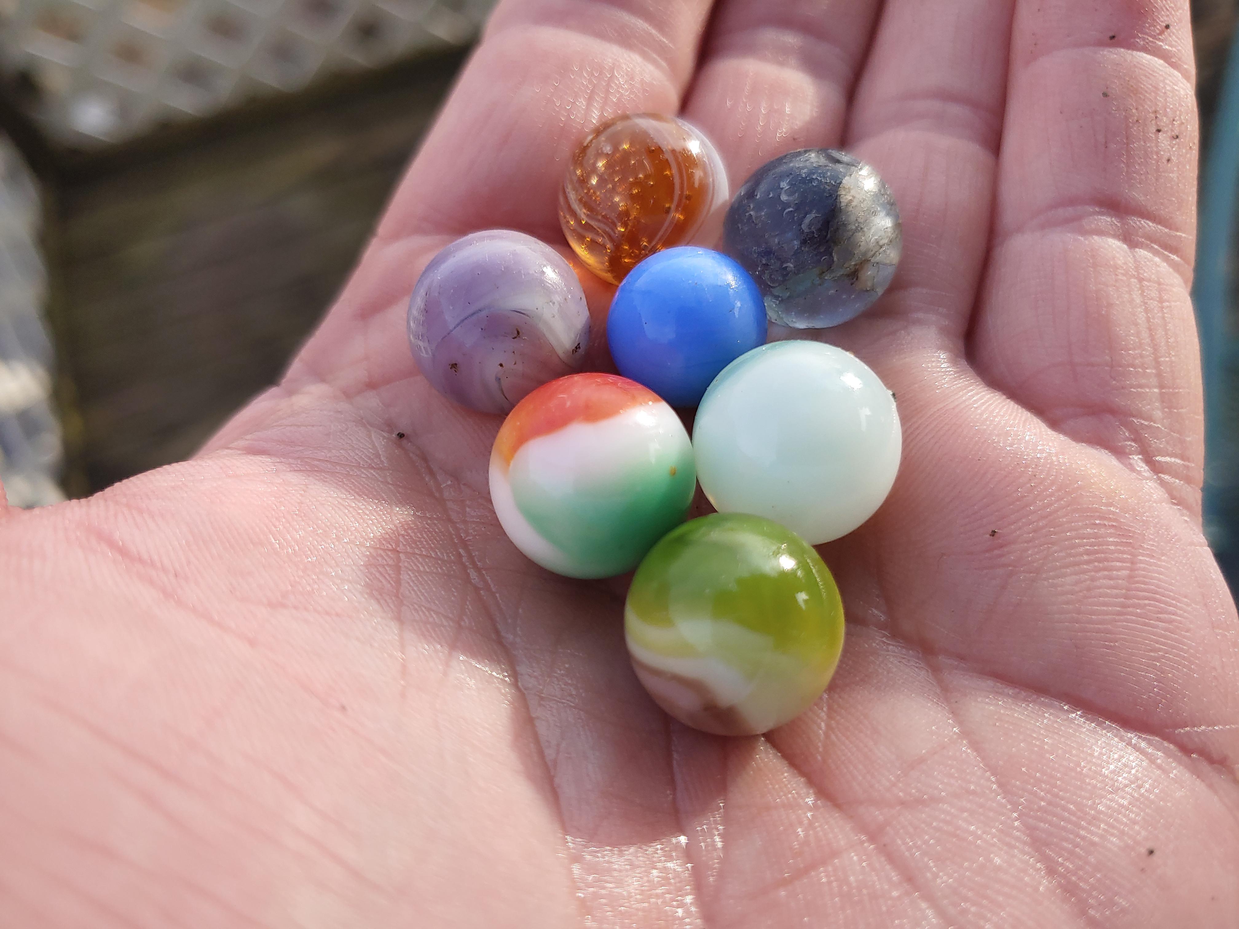 Are glass toy marbles safe to play/mess around with? Marbles