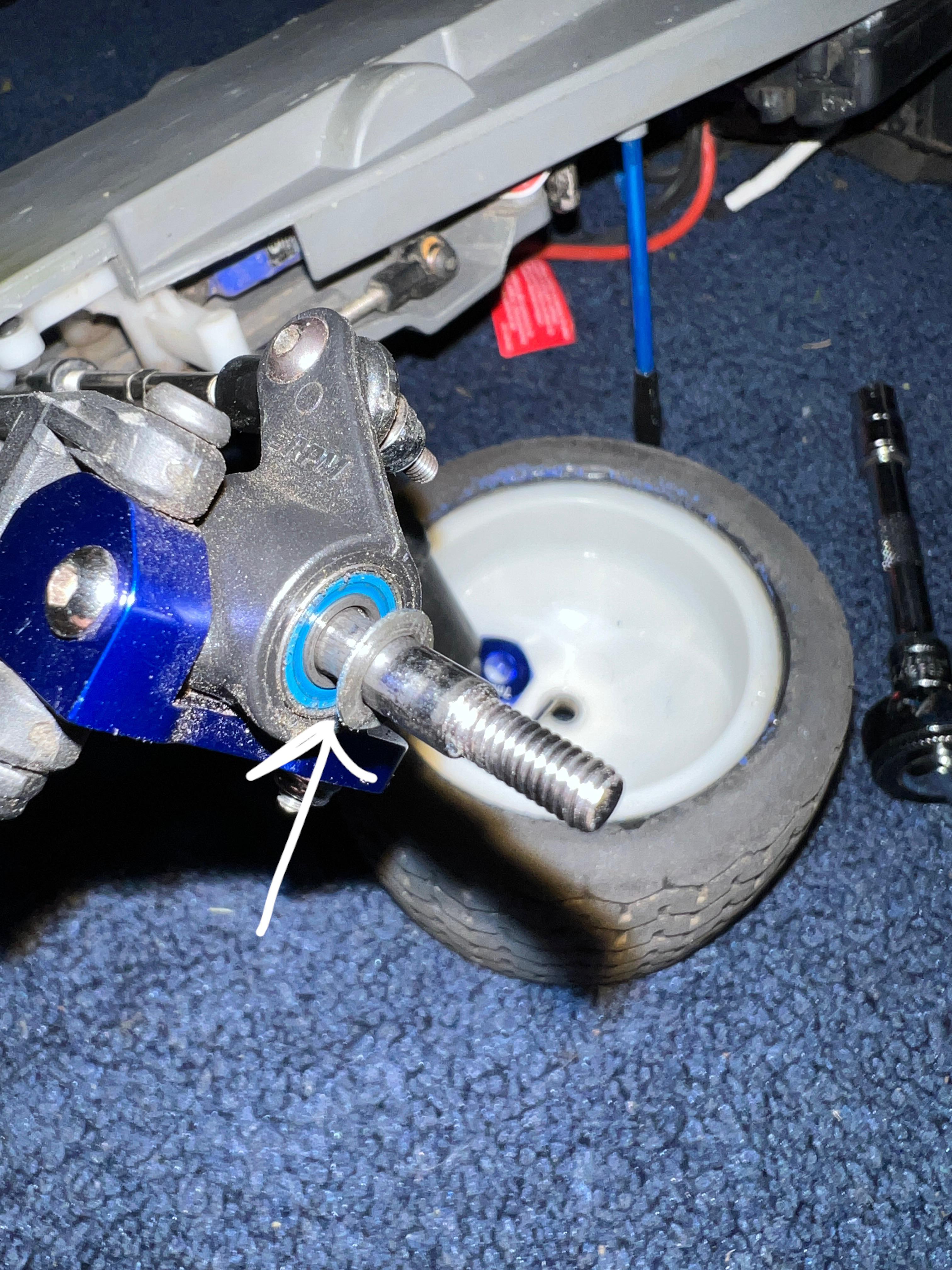 Why do my front wheels not spin freely with this washer on? r/Traxxas