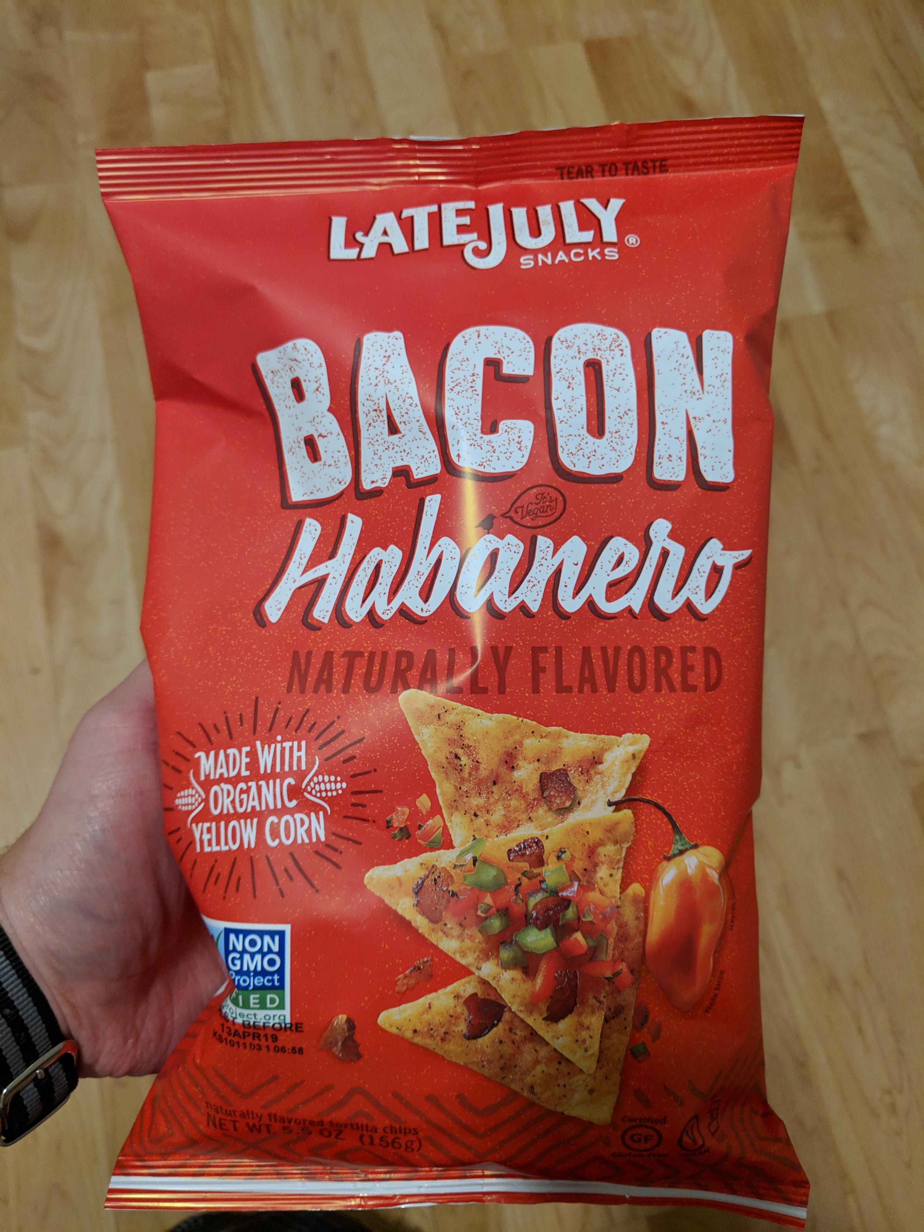 Late July's Bacon Habanero Chips Bacon yes, habanero no. Couldn't