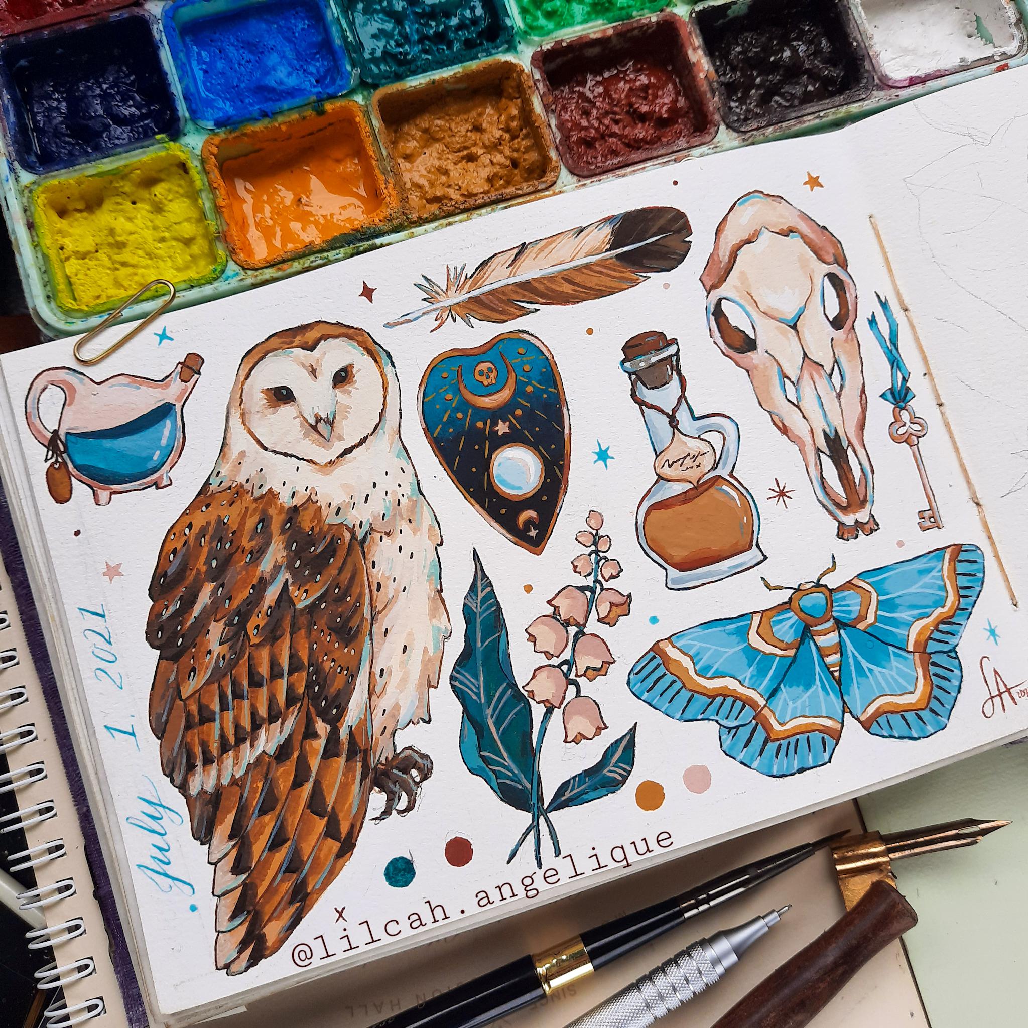 Challenging myslef to paint daily this july. Here is day one using the