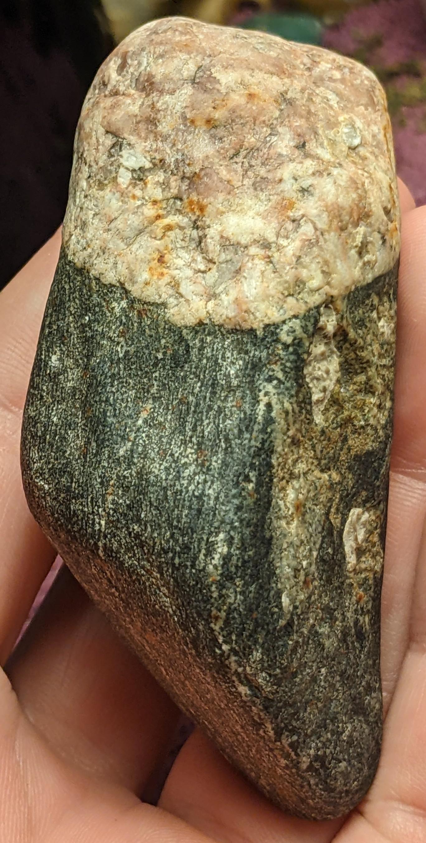 two rocks smashed/melted together? one possibly basalt? r/whatsthisrock