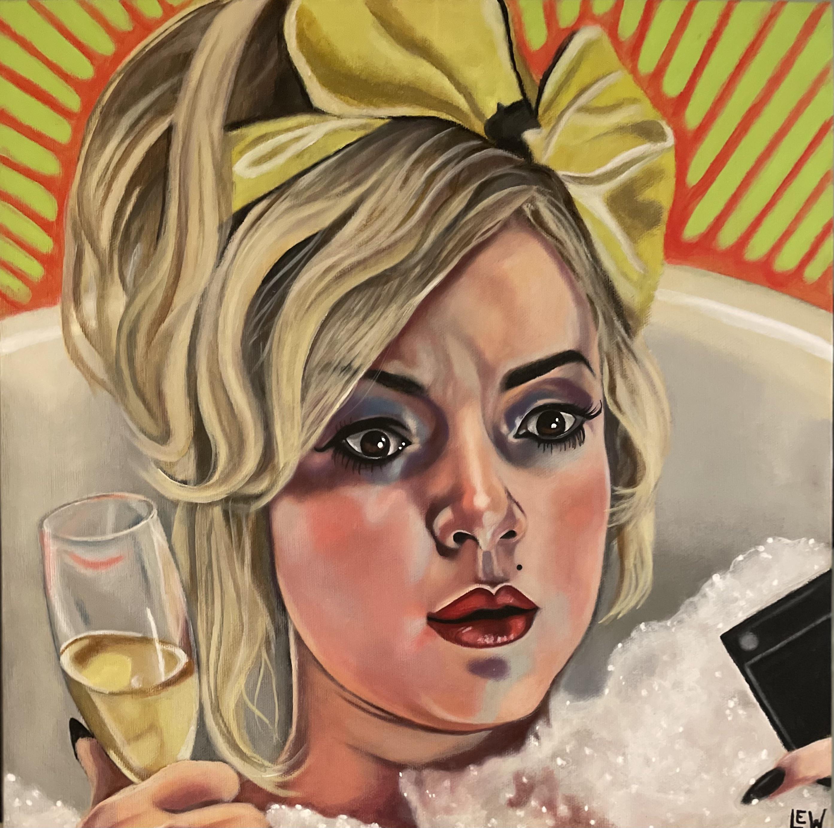 Acrylic painting I did of Jennifer Tilly from Bride of Chucky! Piece no.9 of my Scream Queens