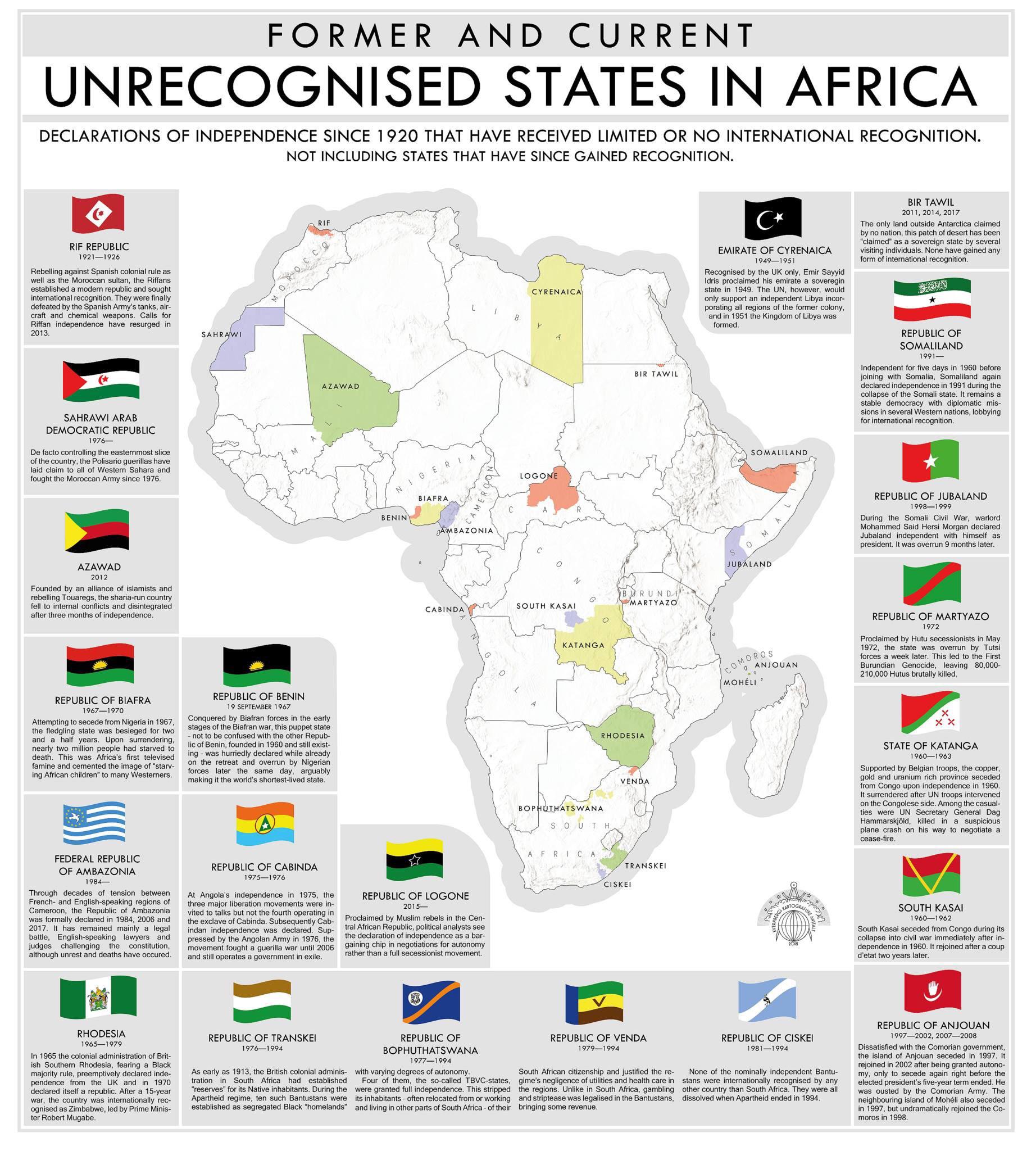 Unrecognised states in africa r/MapPorn