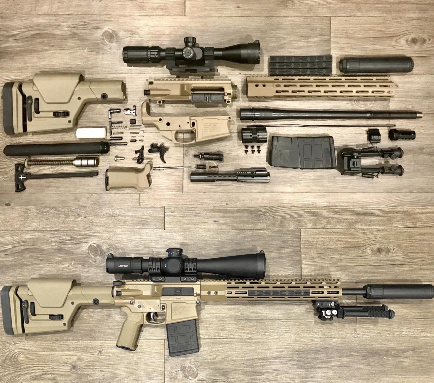 6.5 Creedmoor Build before/after r/AR10