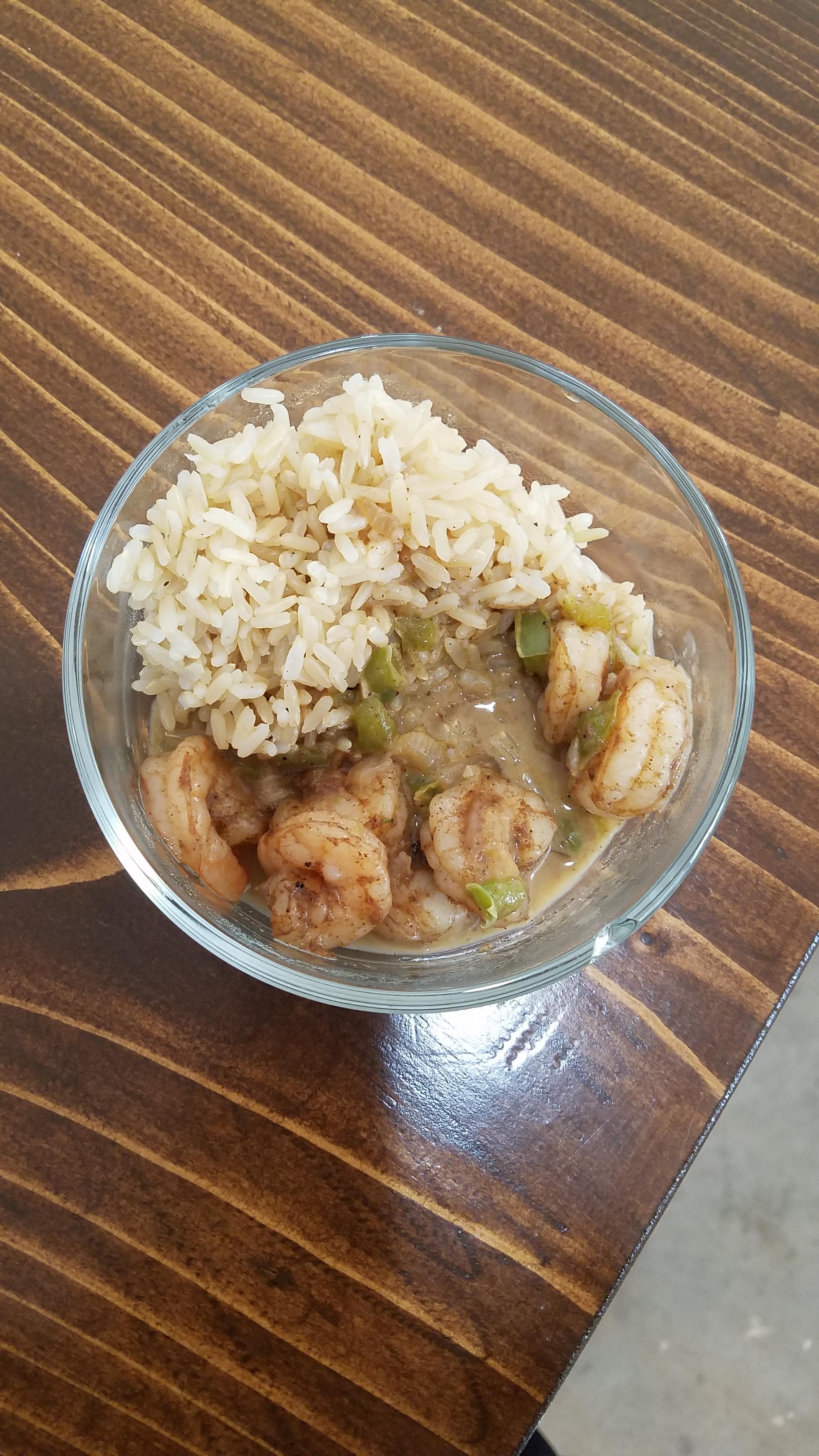 Jamaican Coconut Shrimp with Rice 300cals r/1200isplenty