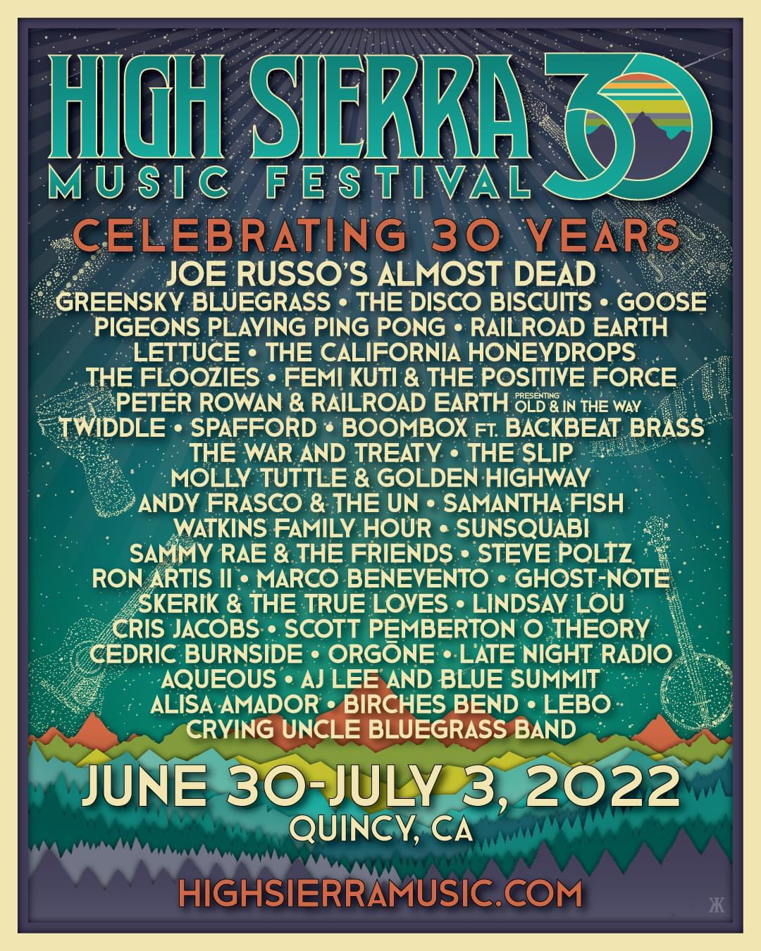 High Sierra Music Festival 2022 [June 30 July 2] r/festivals