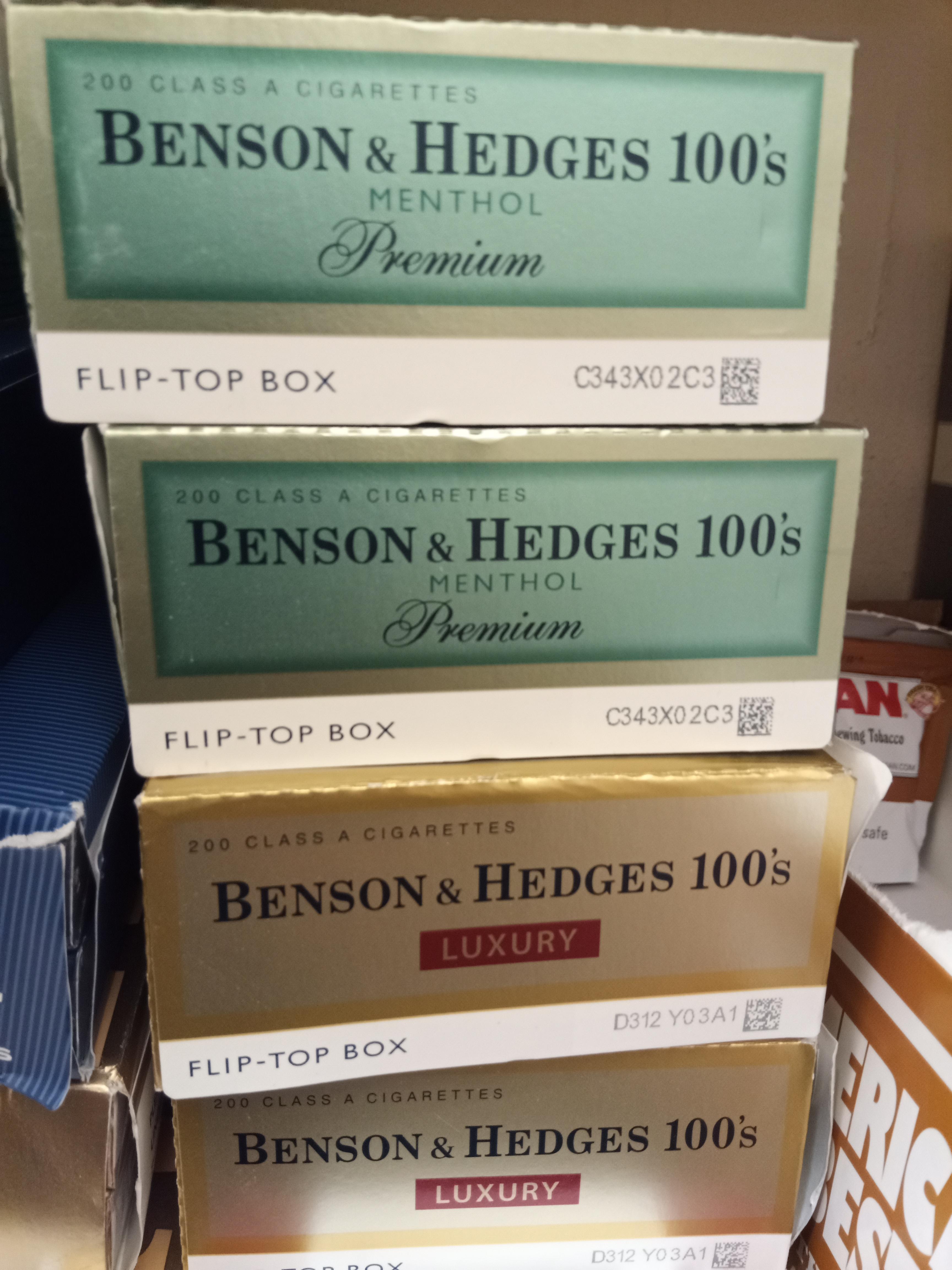 Benson Hedges Premium Menthol 100s Cigarettes, 41 OFF
