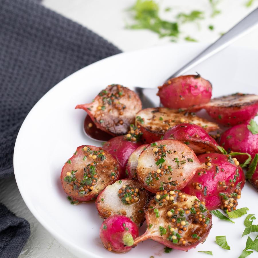 Roasted Radishes with Grain Mustard & Herbs (keto potato swap) r/ketorecipes