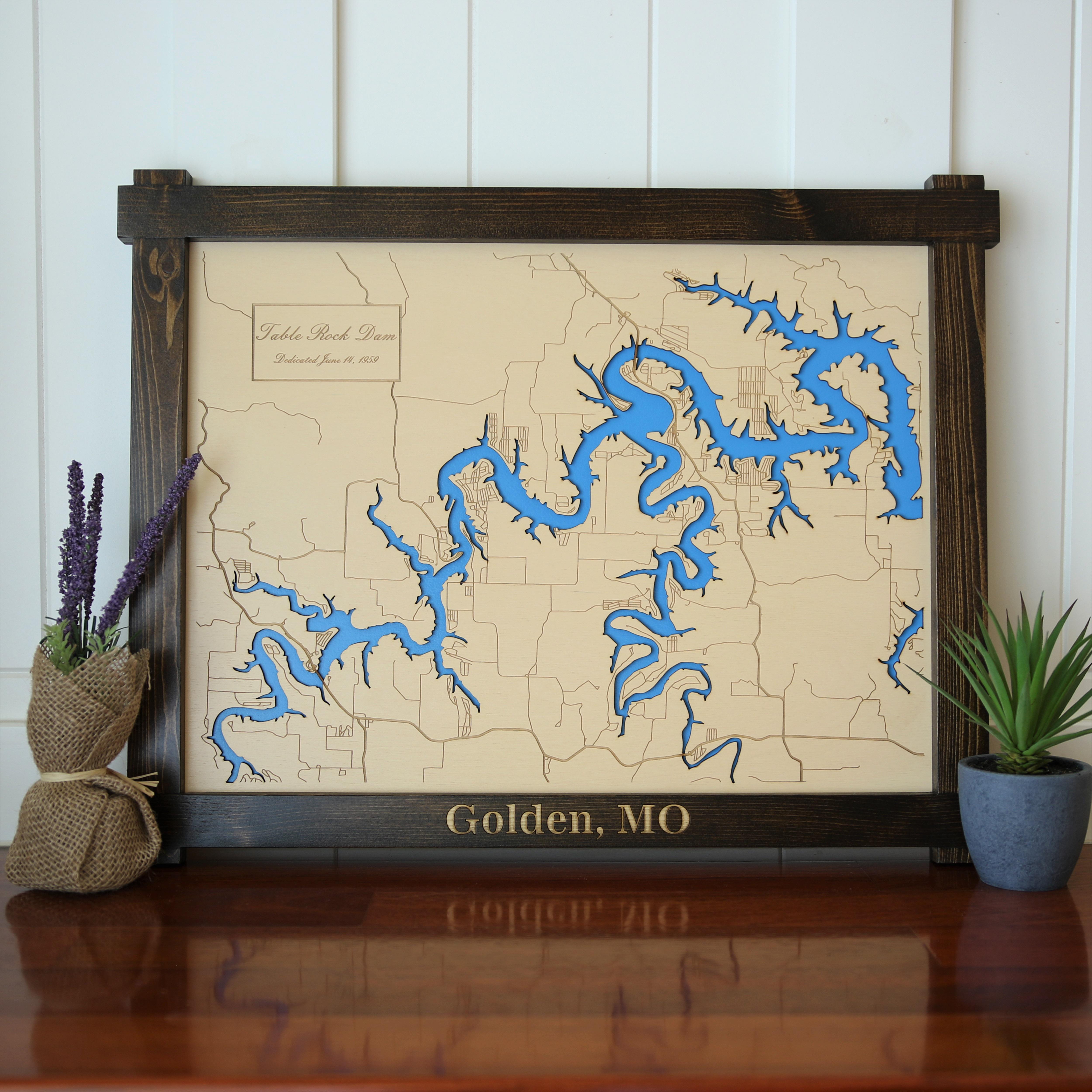 Wooden map of Golden, Missouri I made (Laser Engraved) r/MapPorn