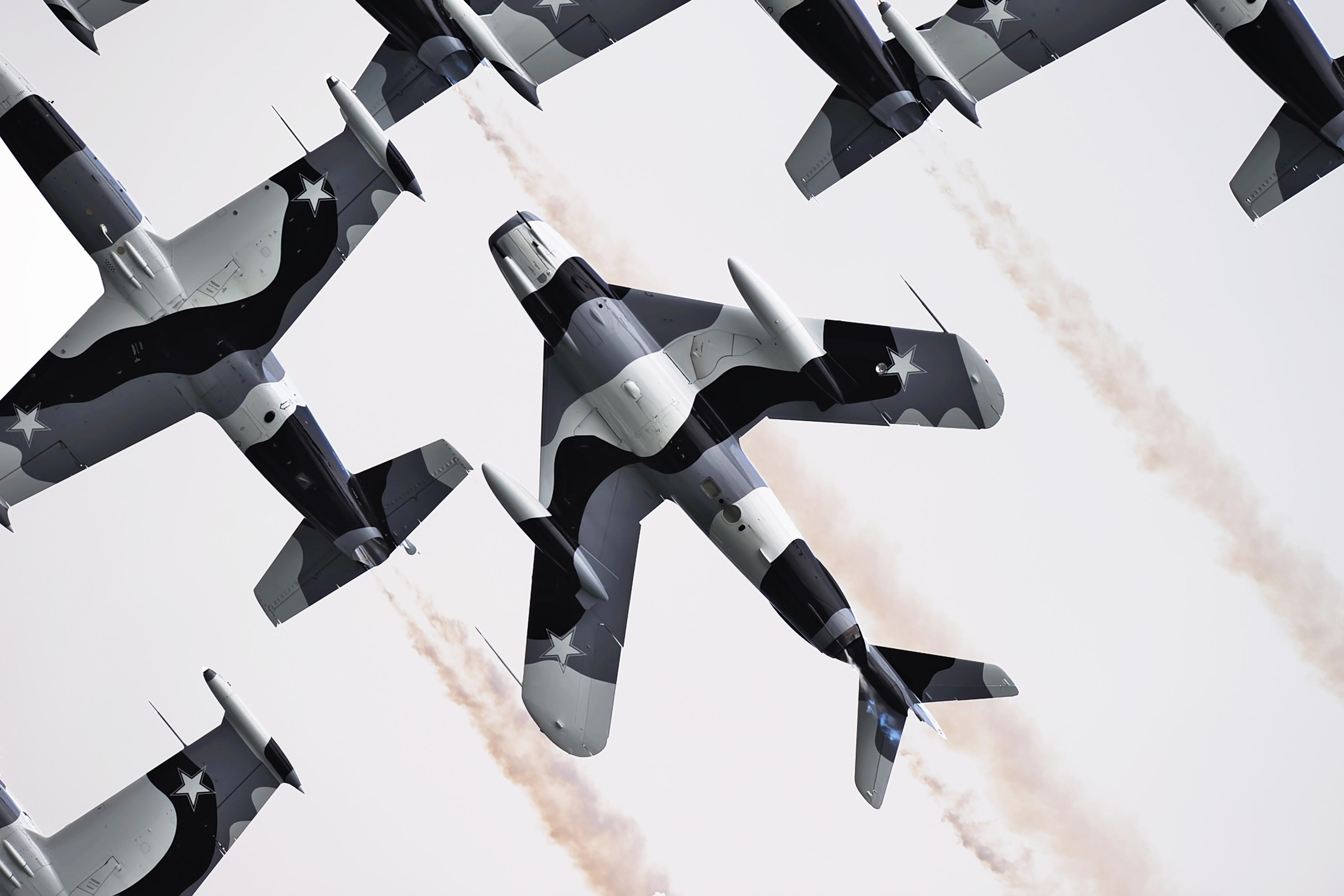 Black Diamond Jet Team Roaring Overhead r/pics