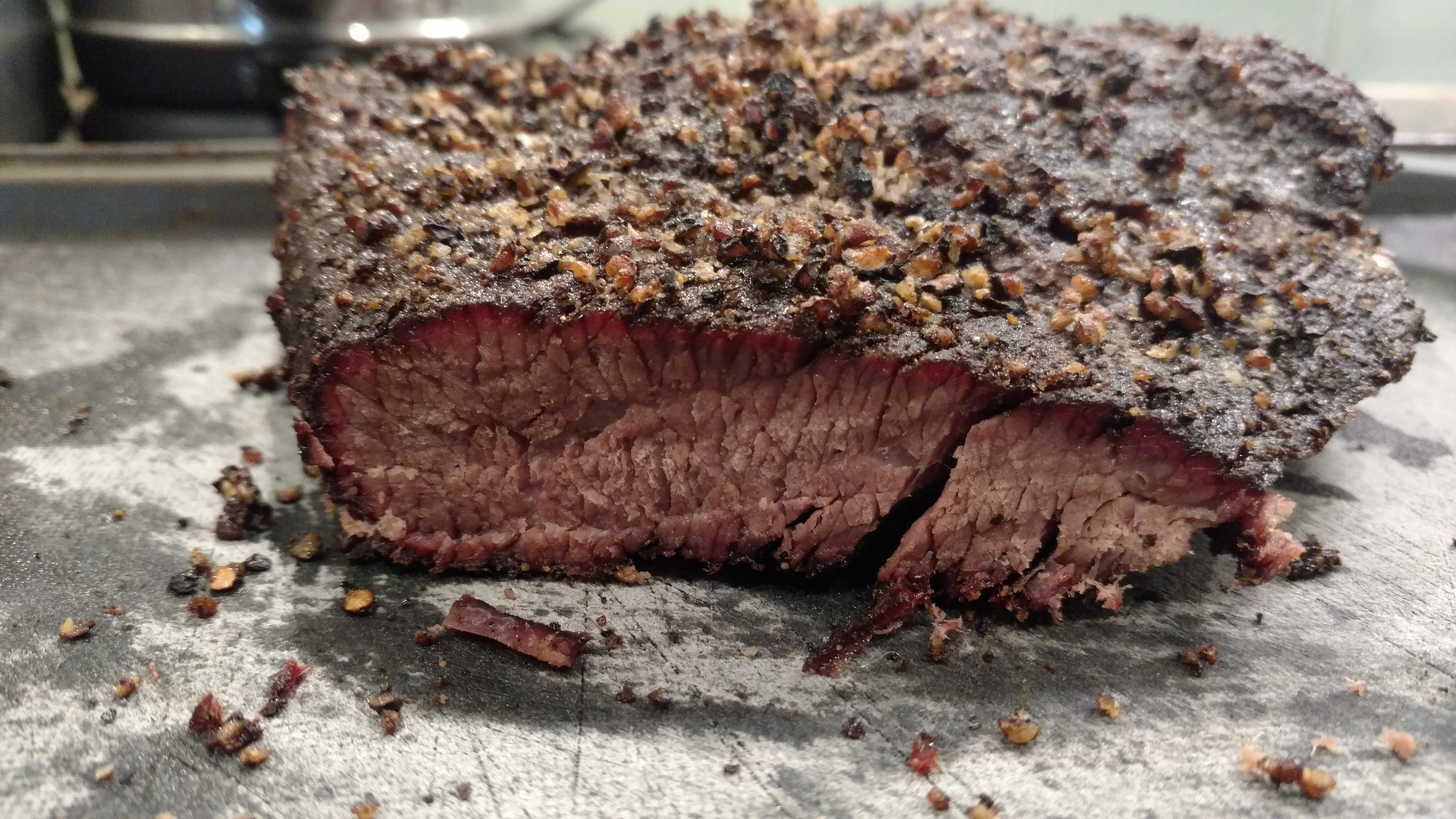 Sous vide brisket flat finished on the smoker r/sousvide