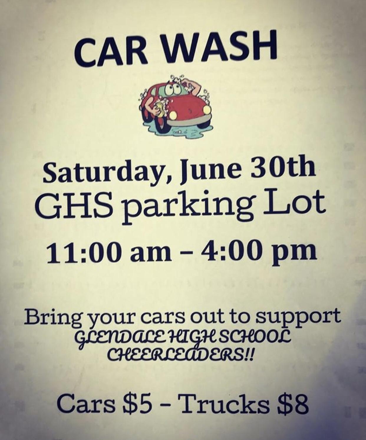 5 car wash at Glendale high school today only r/glendale