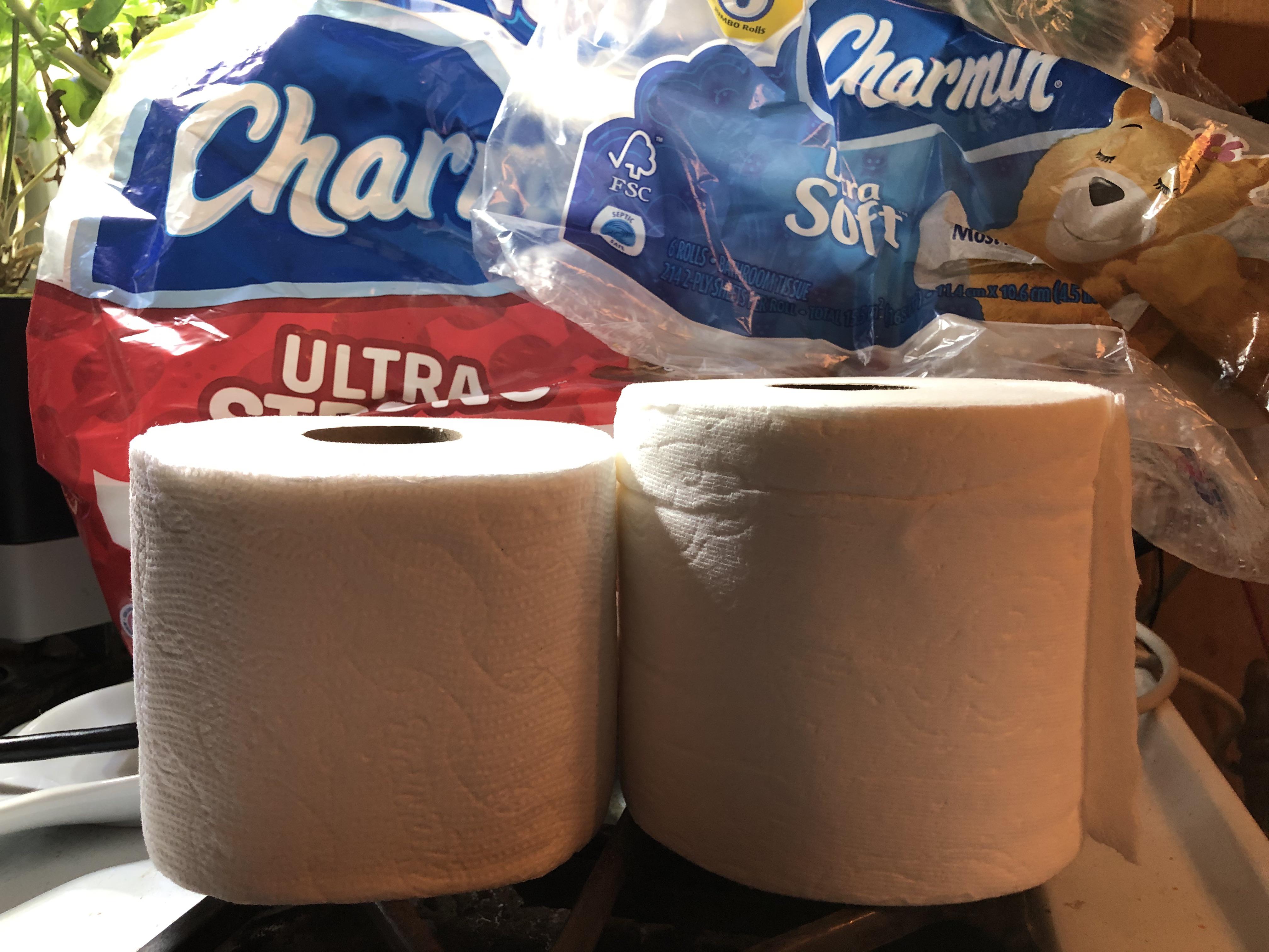 Widths of these Prepandemic Charmin Ultra Strong Mega roll