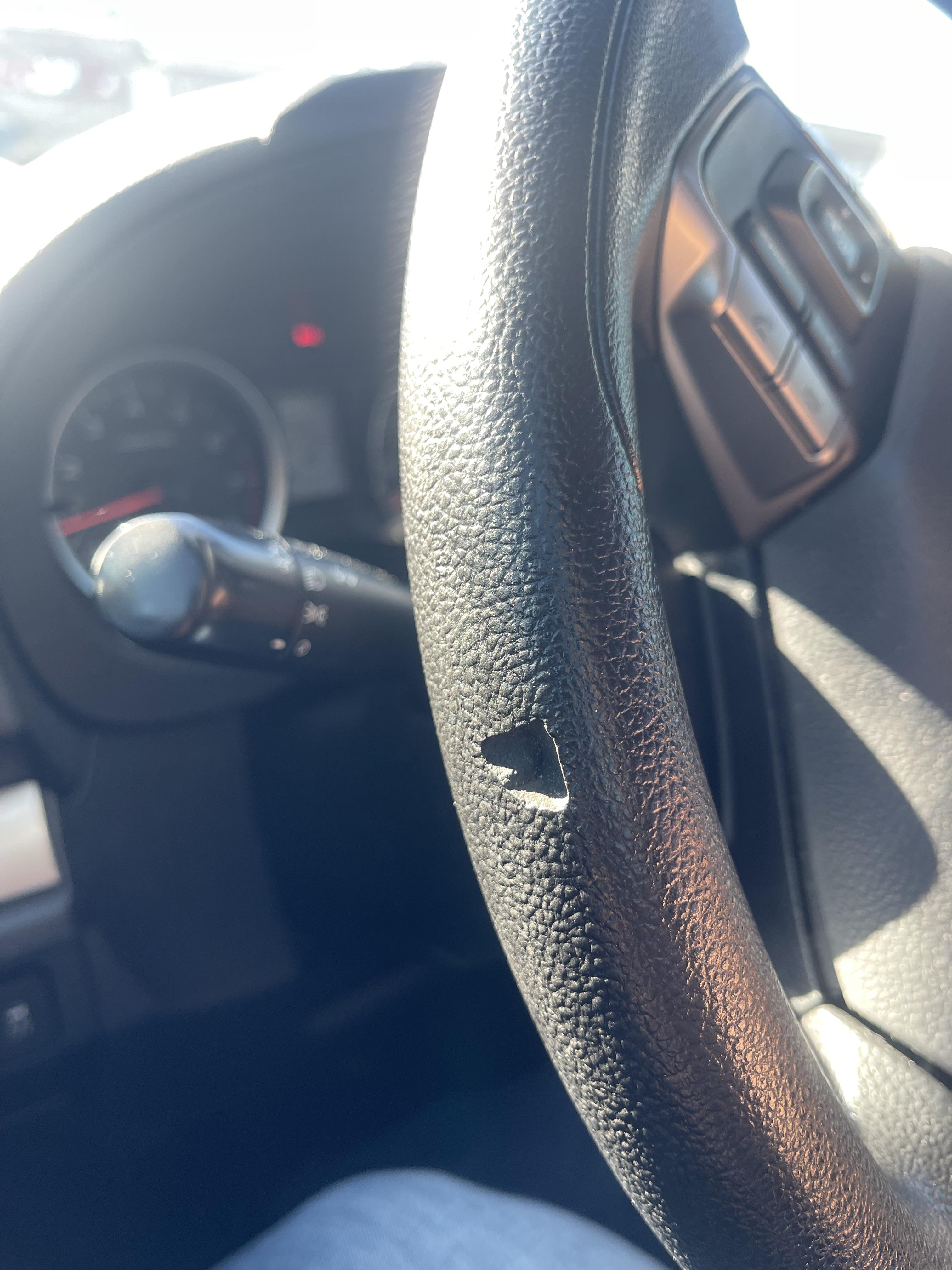 Steering wheel damage. r/AutoDIY
