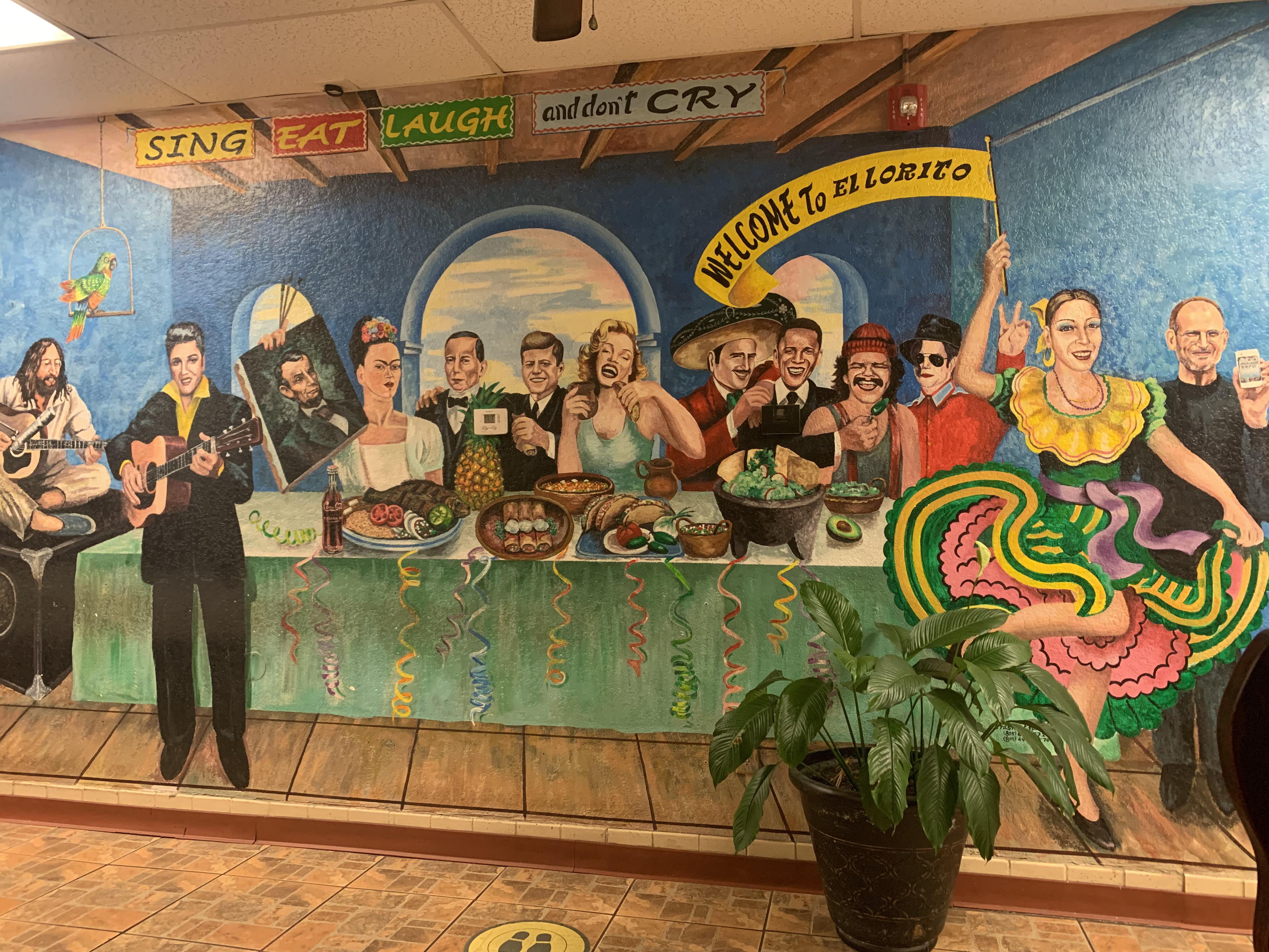 This mural at a local Mexican restaurant. r/ATBGE
