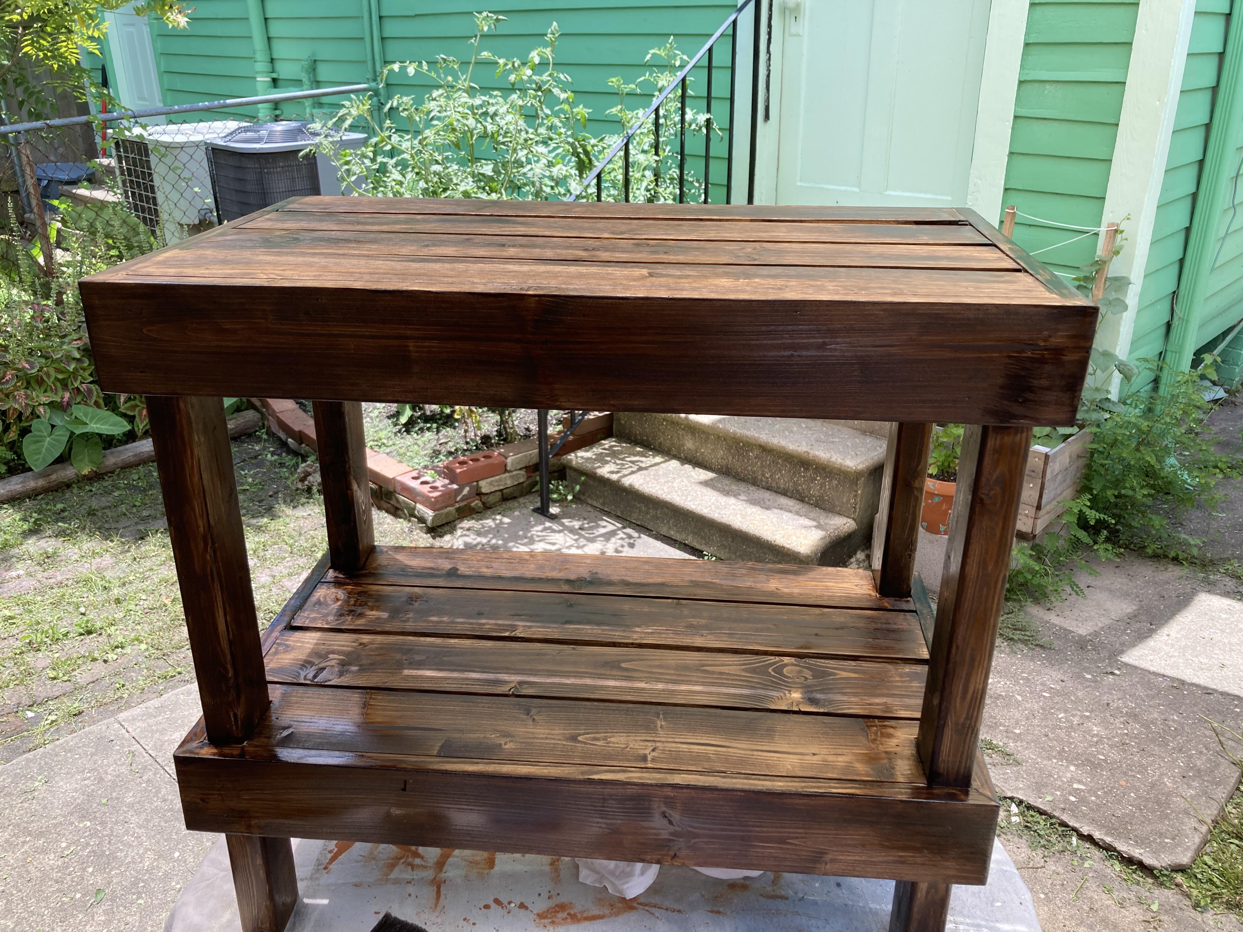Built a table for a friends CRT TV. Learned a lot on this one. r/BeginnerWoodWorking