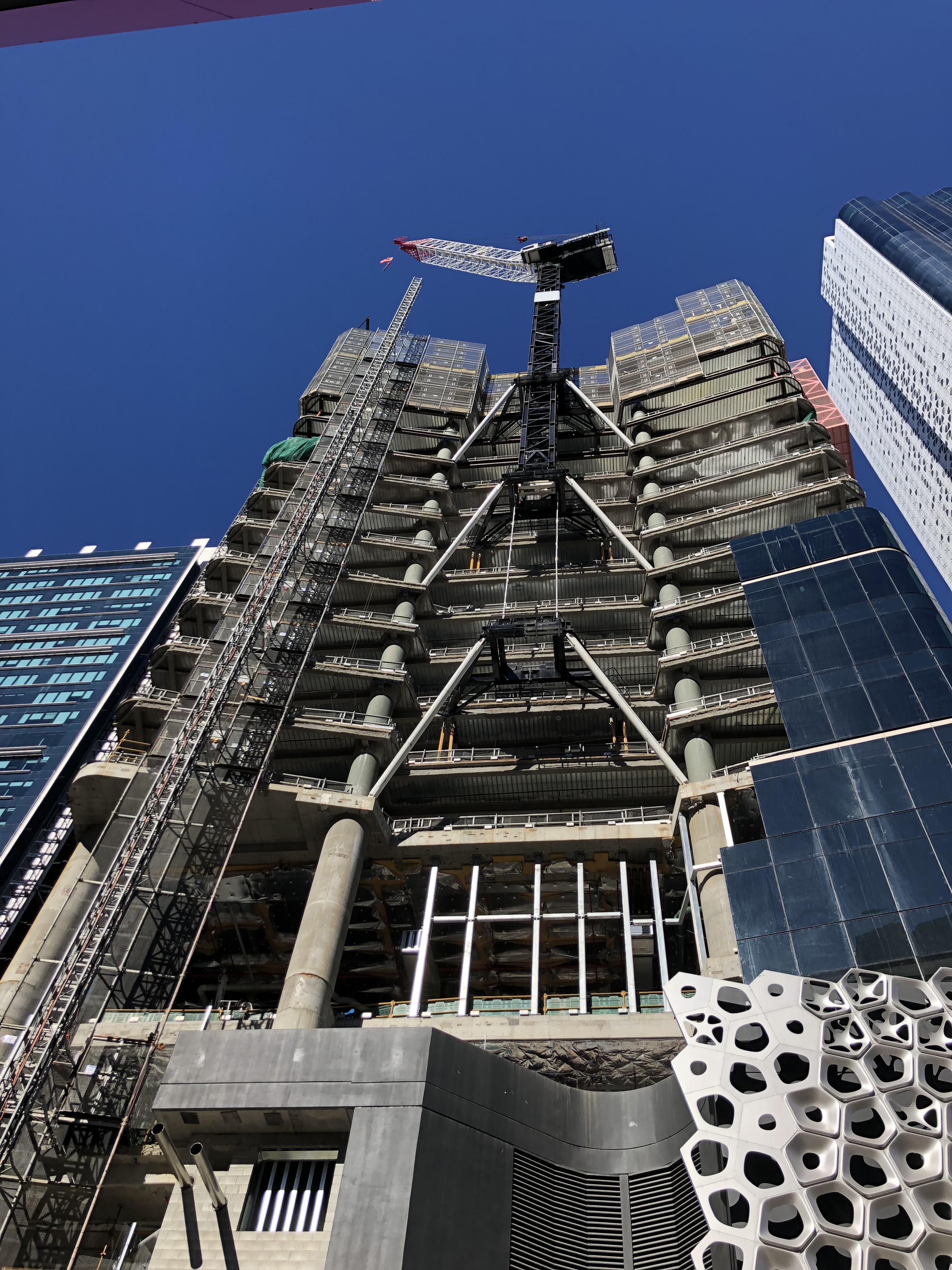 This climbing crane in Brisbane r/cranes