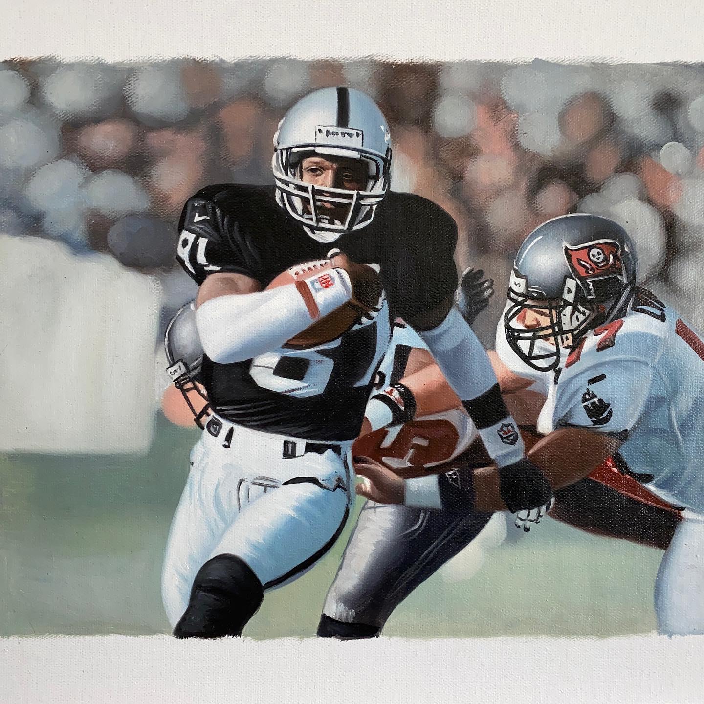 Oakland Raiders oil painting oilpainting