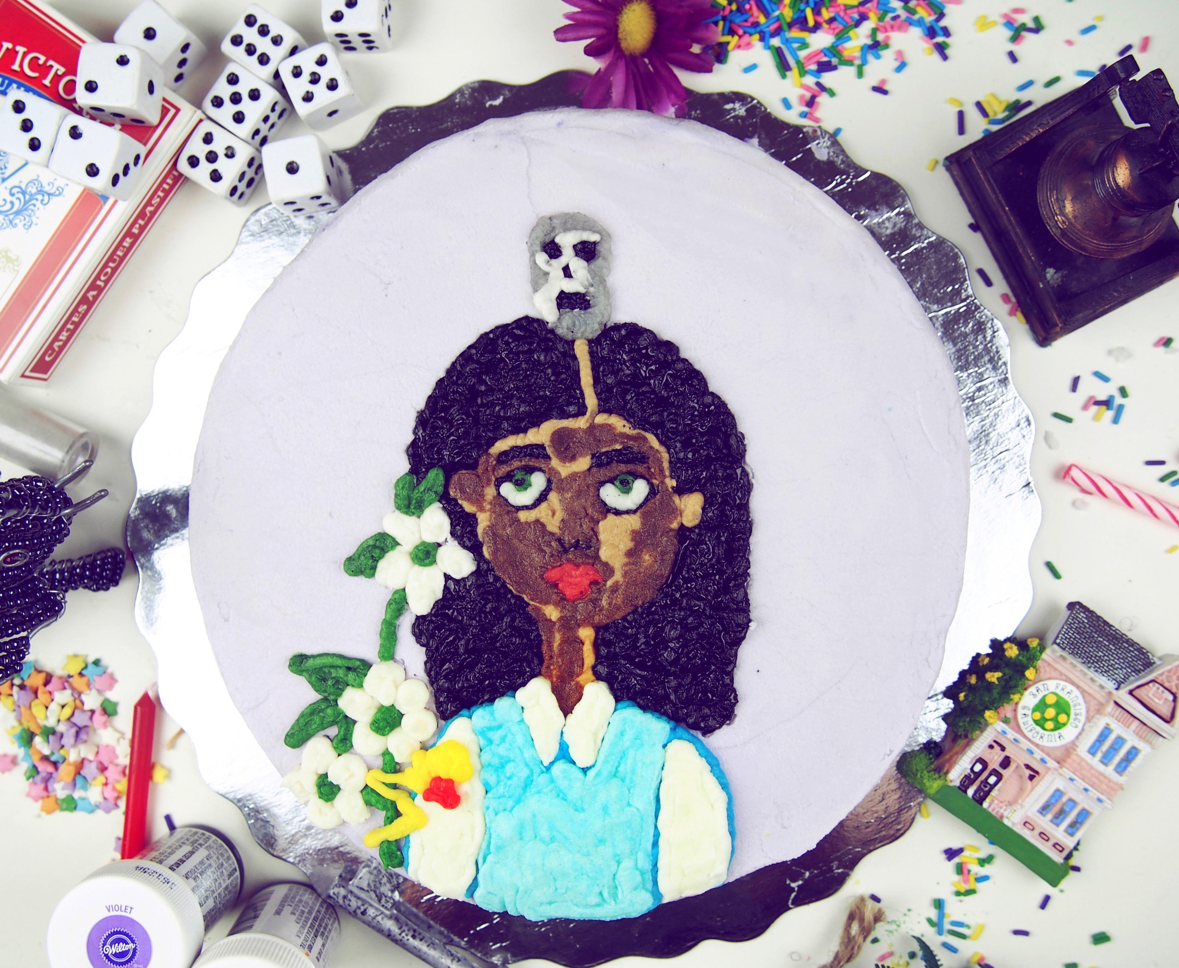 So I make rap album themed cakes. Just made this cake album Telefone