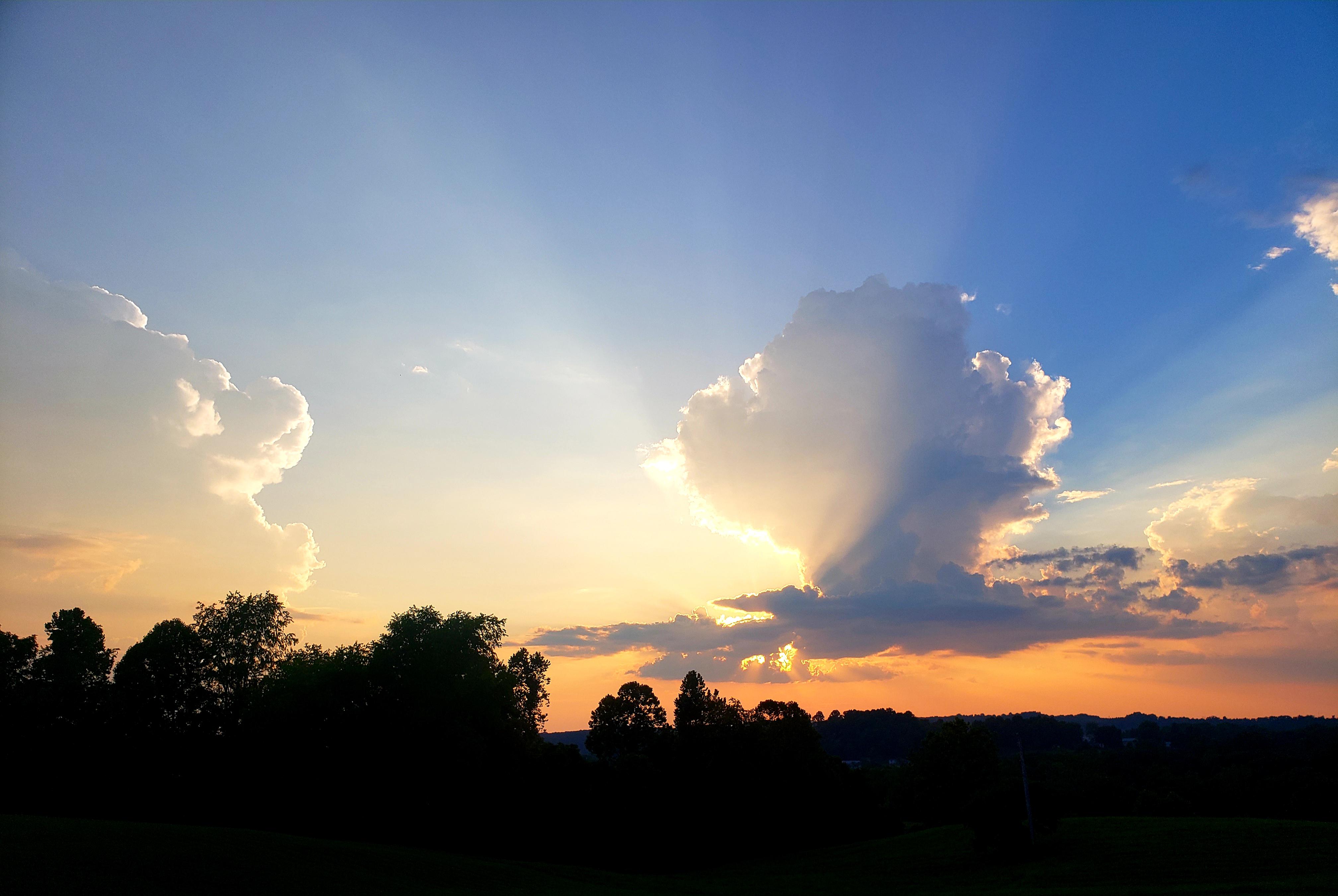 View of the sunset from my porch in Mineral Wells, WV on 792020 r