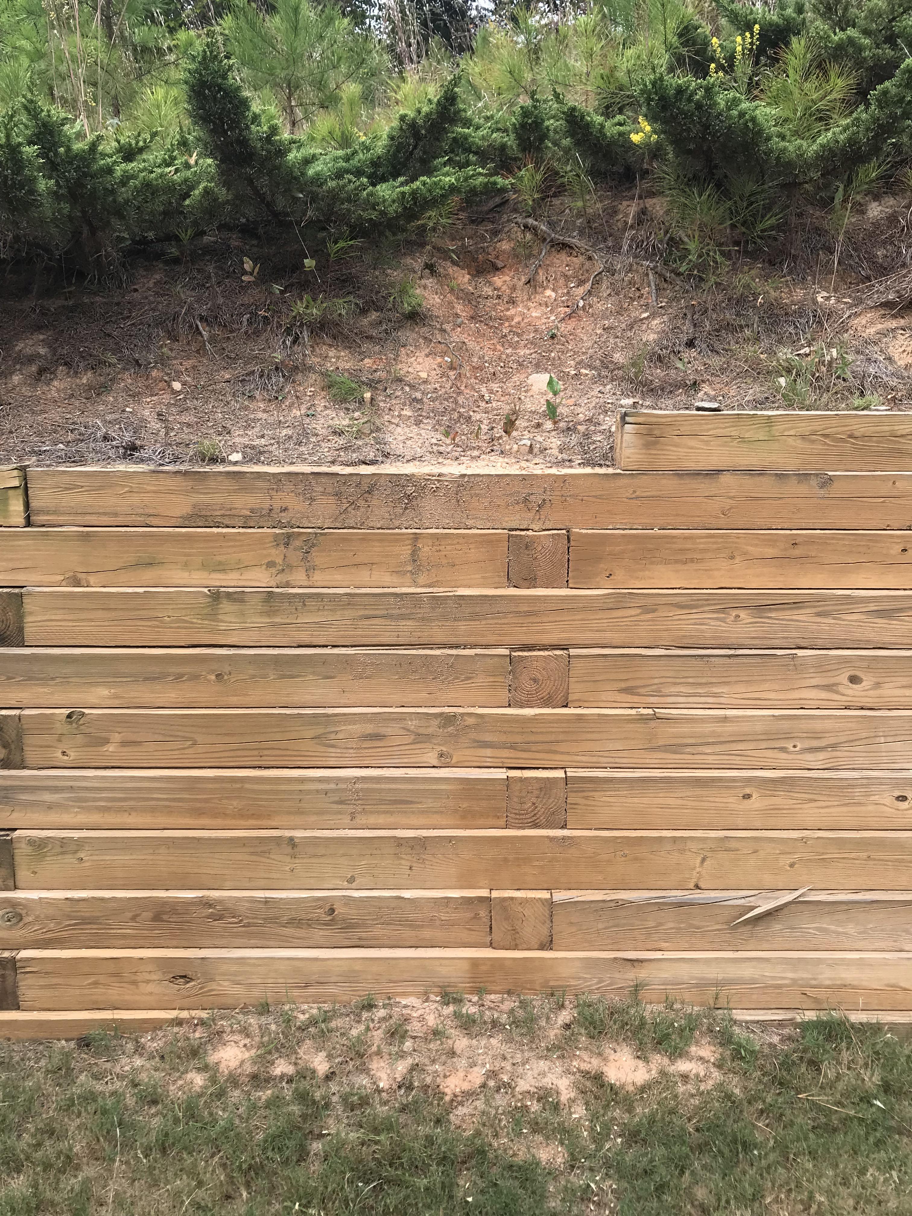 Looking for suggestions to stop erosion behind retaining wall r
