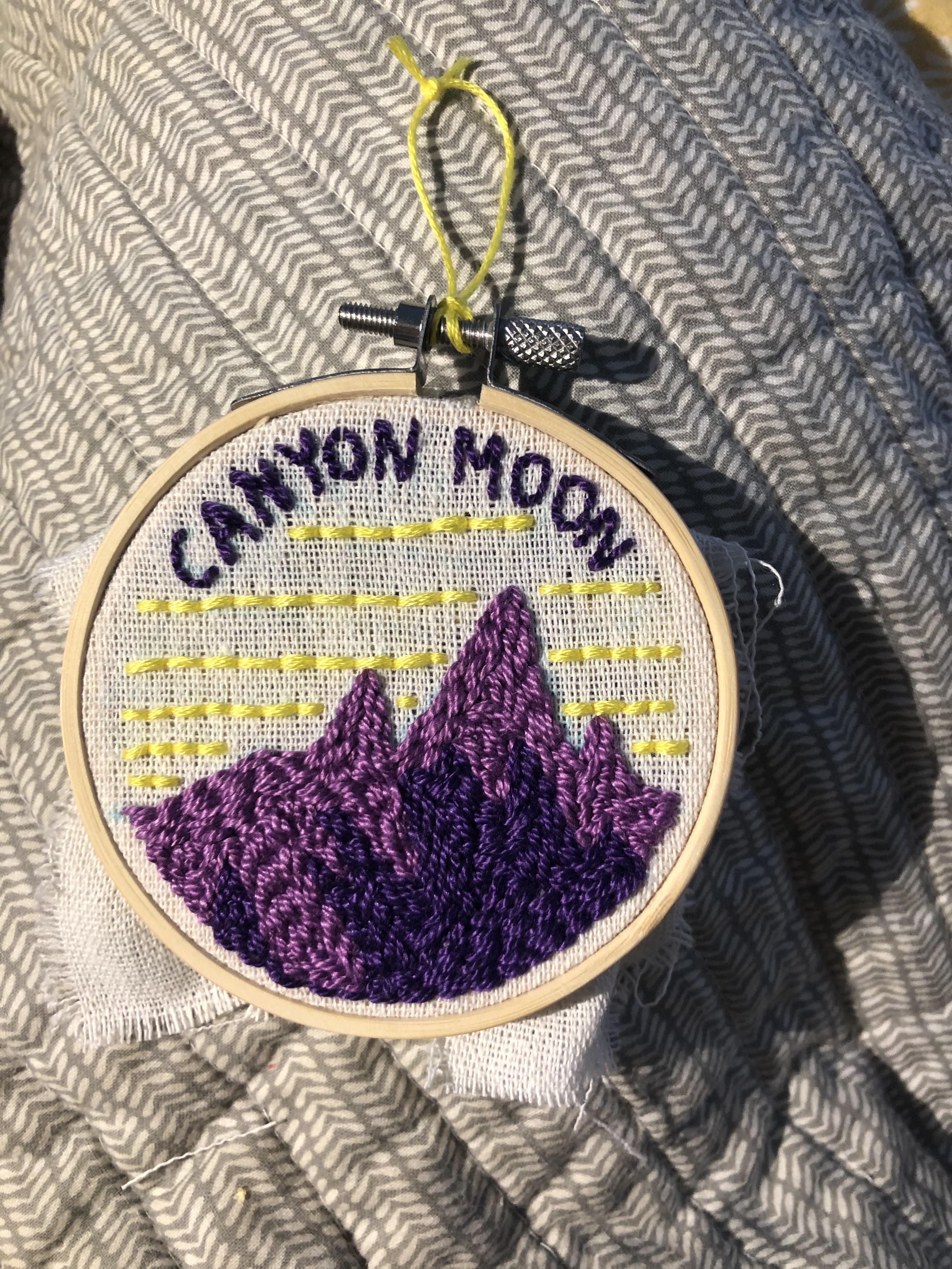 Working on a series of Fine Line embroidery hoops, here is the one for