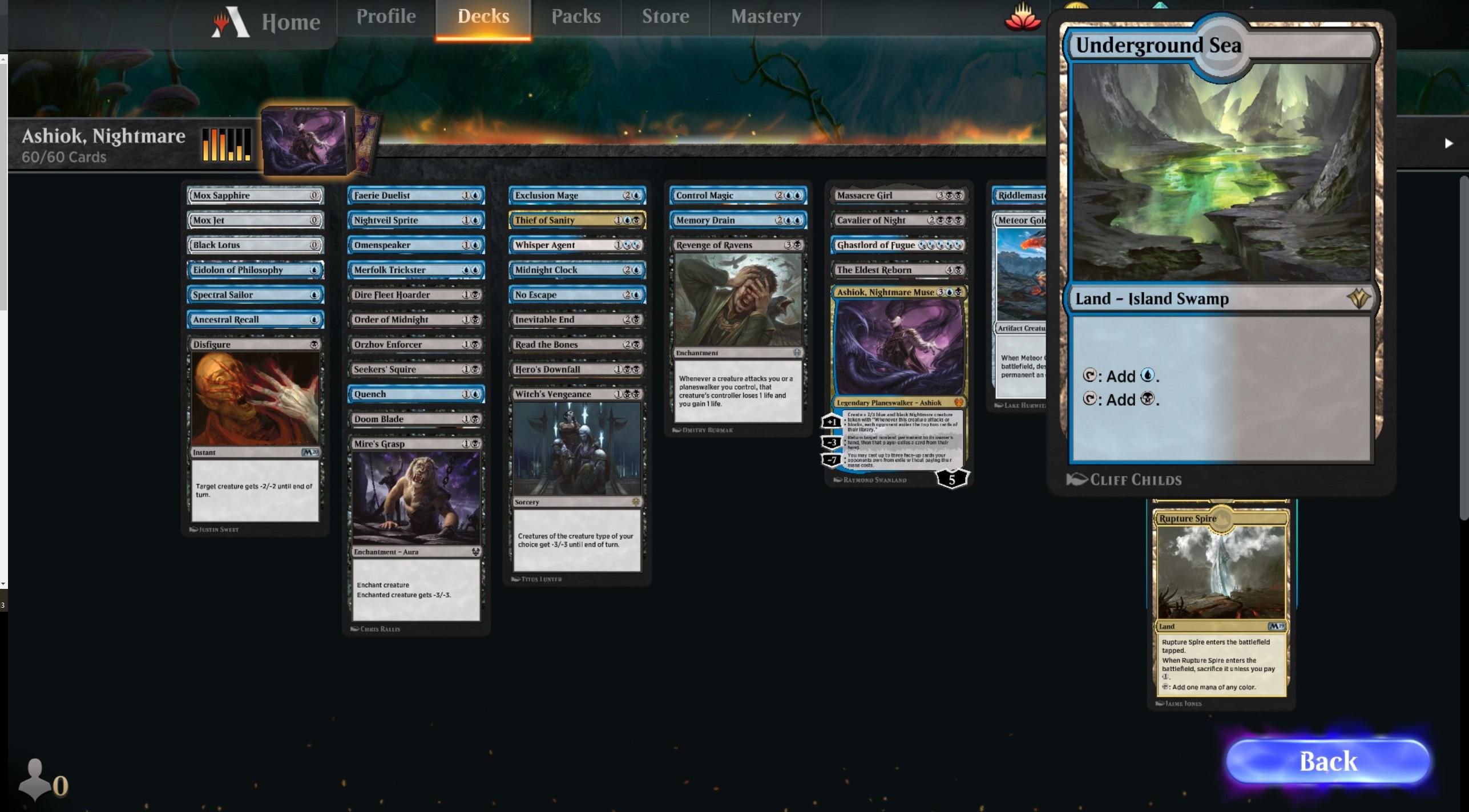 Underground sea in the MtgA event deck! magicTCG