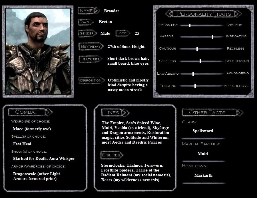 [Skyrim][PC] Brandar the Breton, Dragonborn r/ShowOffYourCharacter