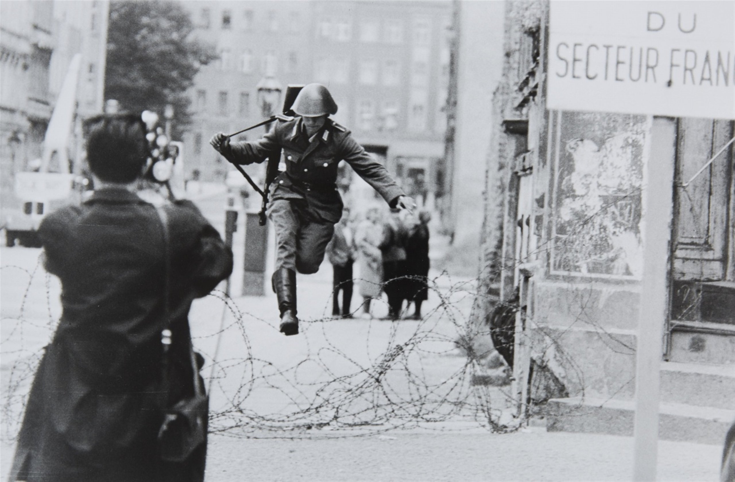 Conrad Schumann, a GDR soldier, crossed the Berlin Wall on the day it