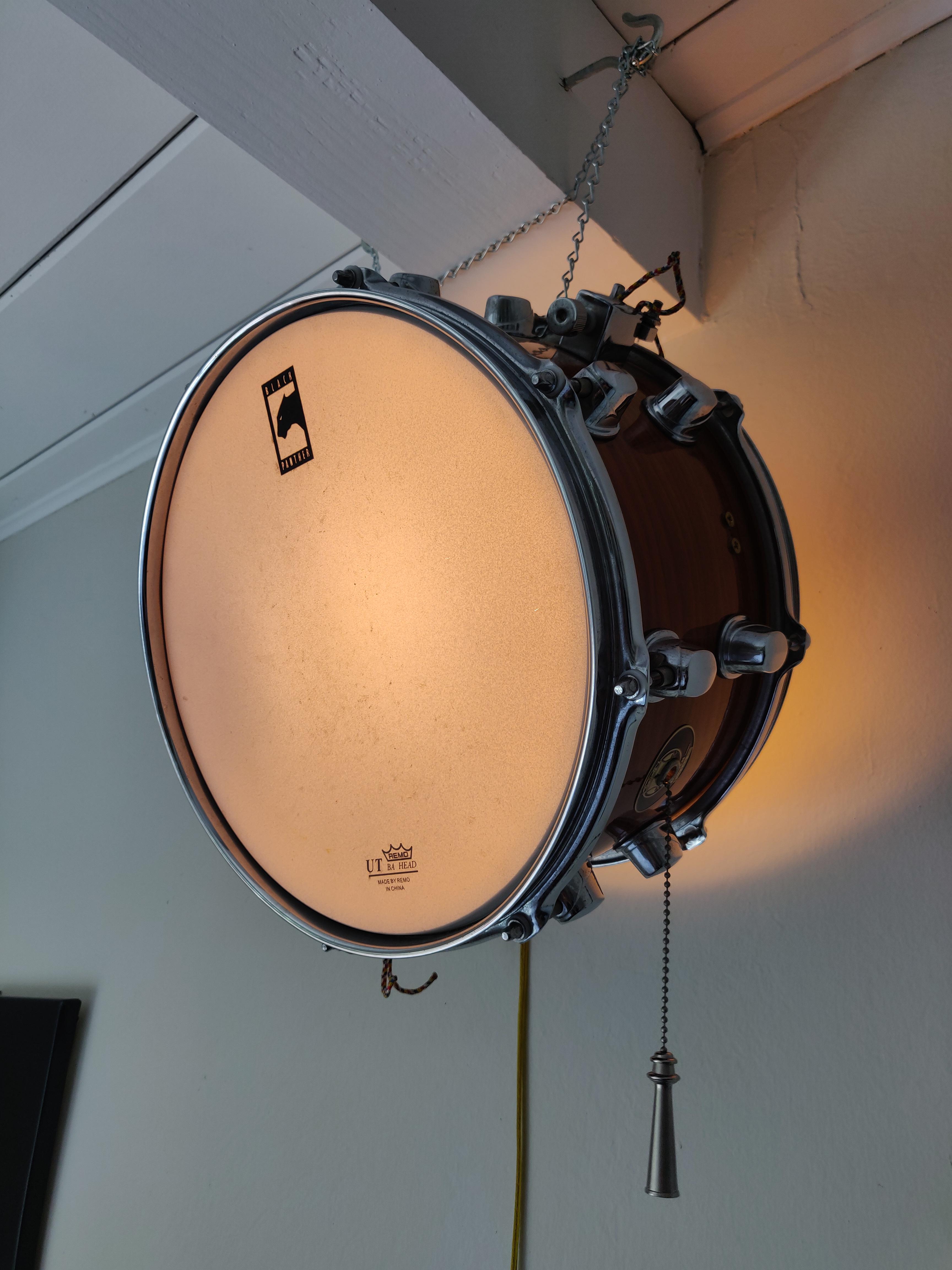 Made a drum lamp! r/somethingimade