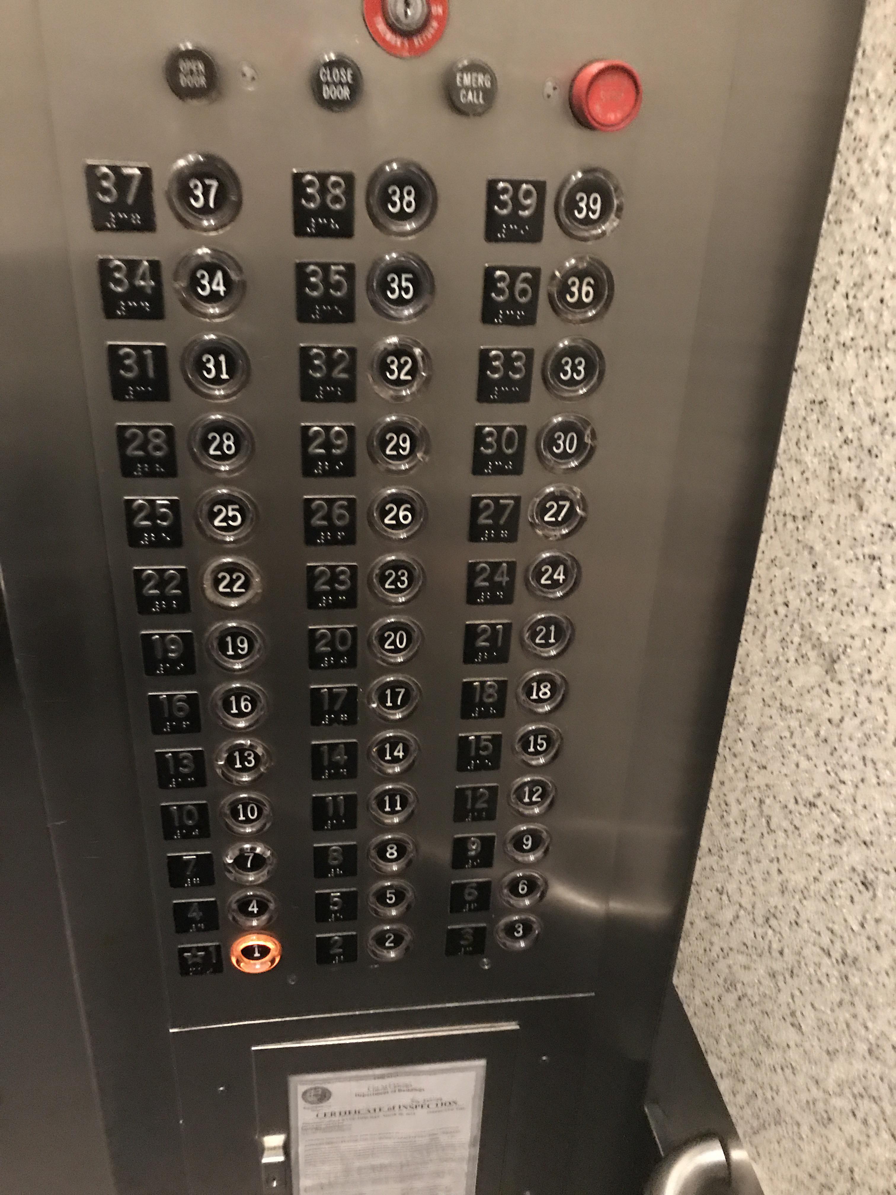 rest in pieces nowmodernized Otis touch sensitive service elevator
