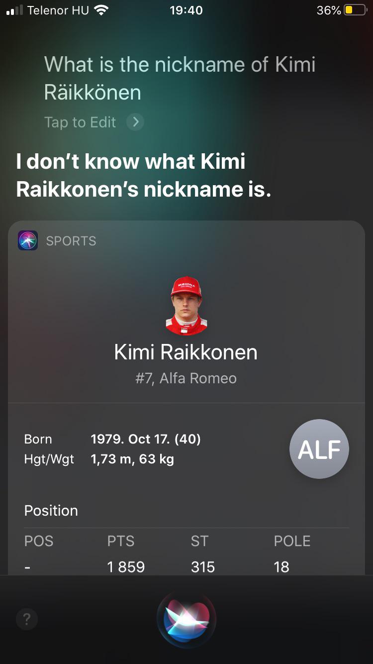 Siri is useless formuladank