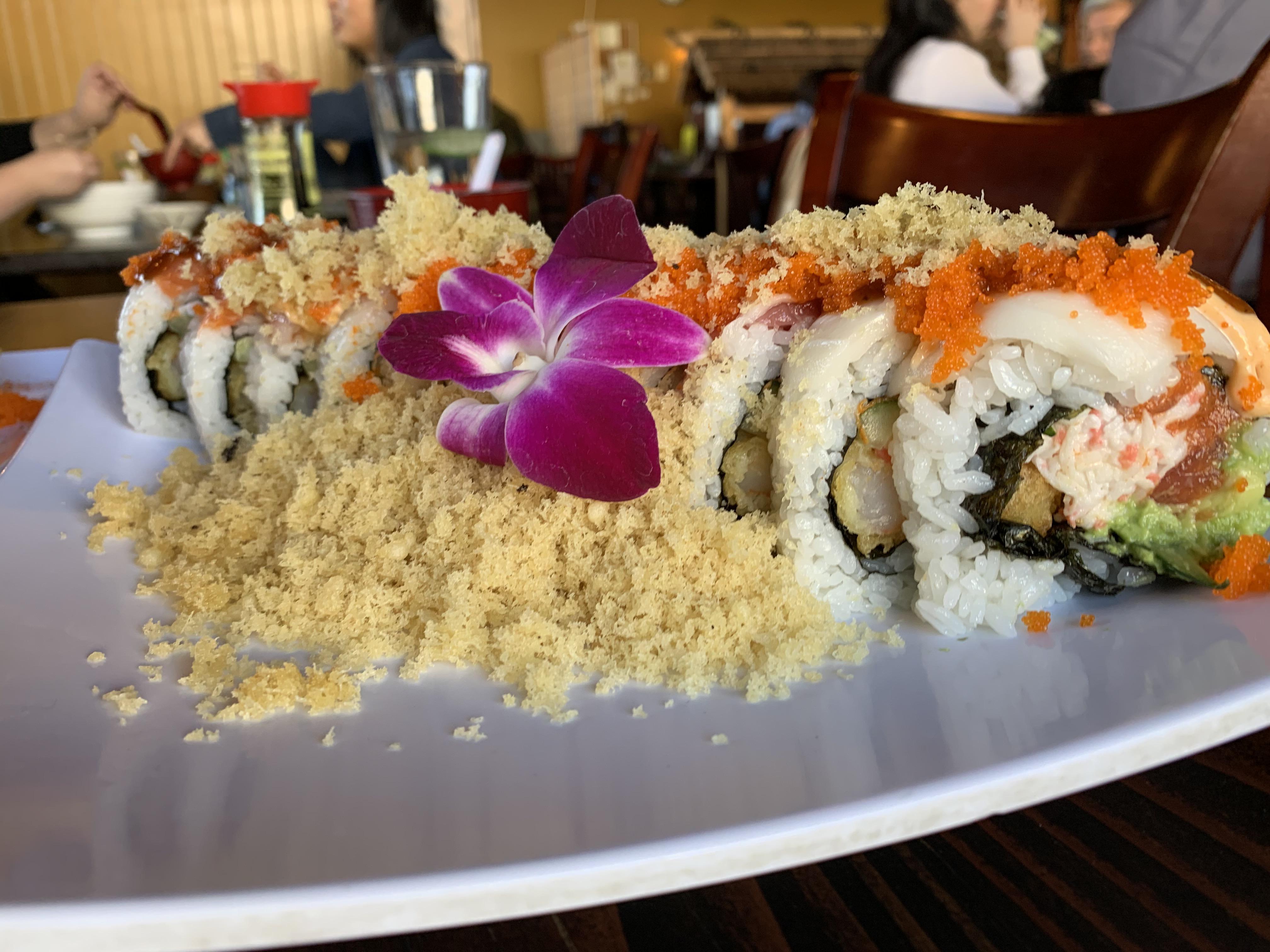 This gigantic “Everything Roll” from UMI Sushi in Roseville CA. This