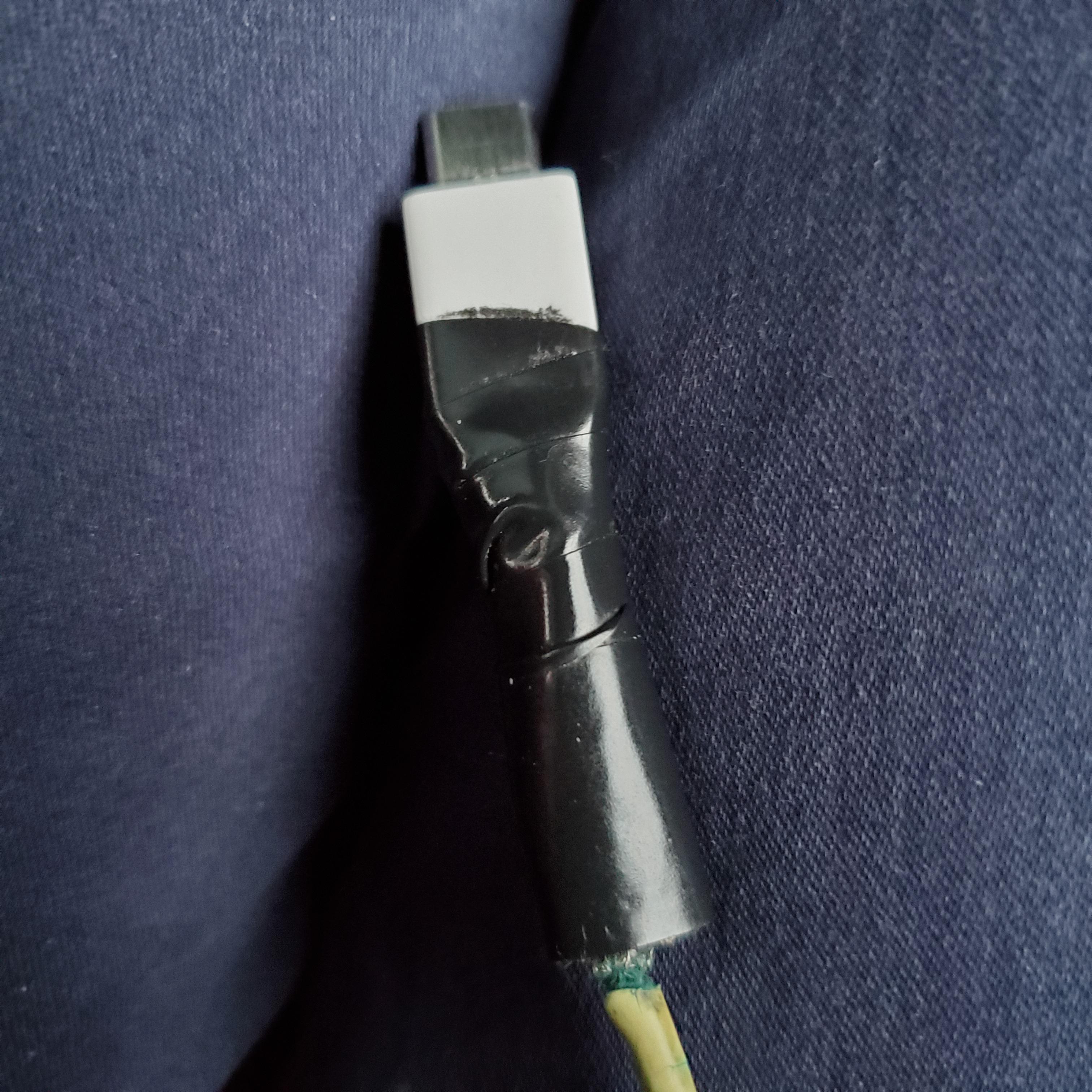 Other than electrical tape, how can I repair a broken phone power cord? r/cables