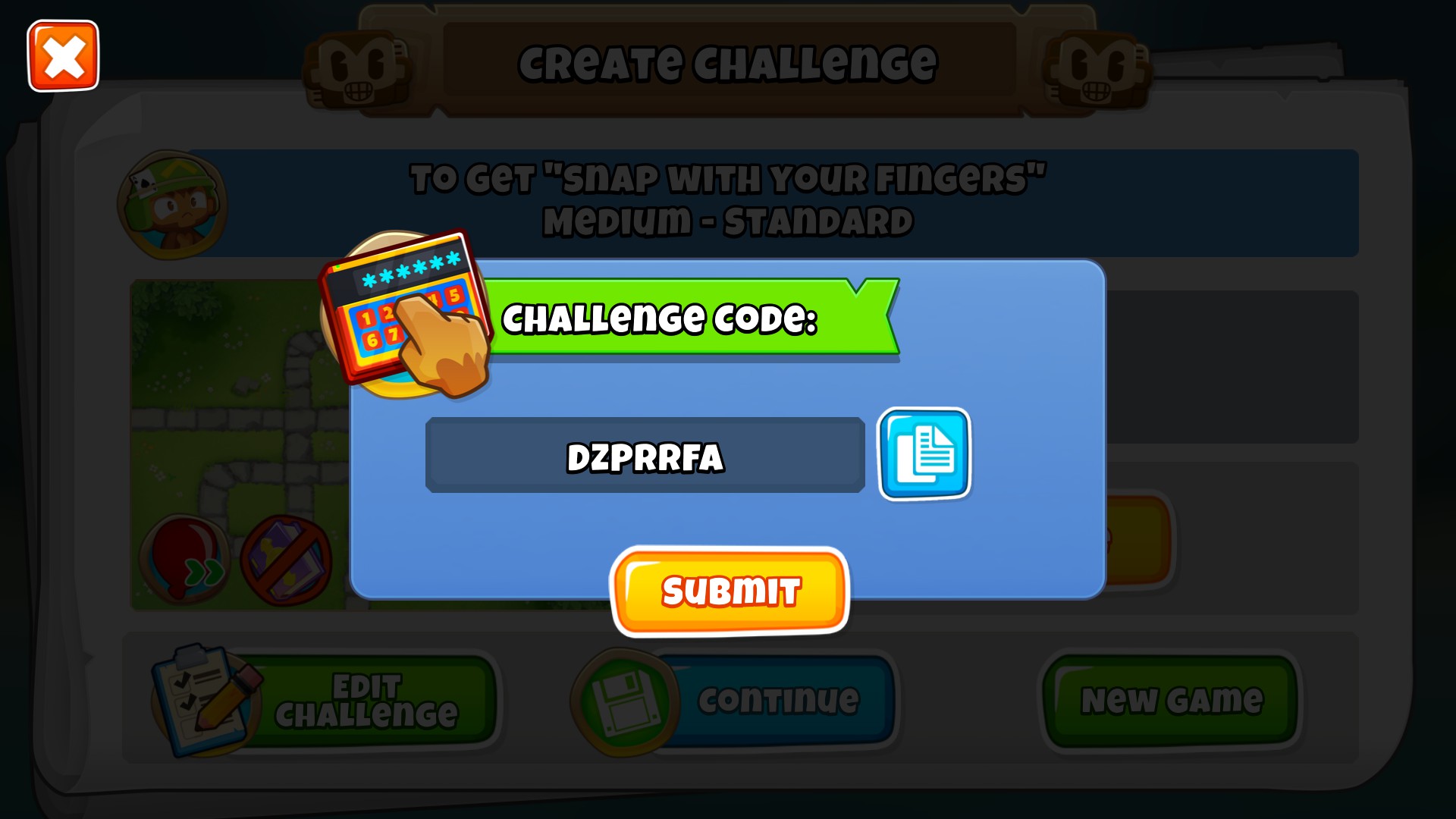 Easiest way to get "Snap of your fingers" r/btd6